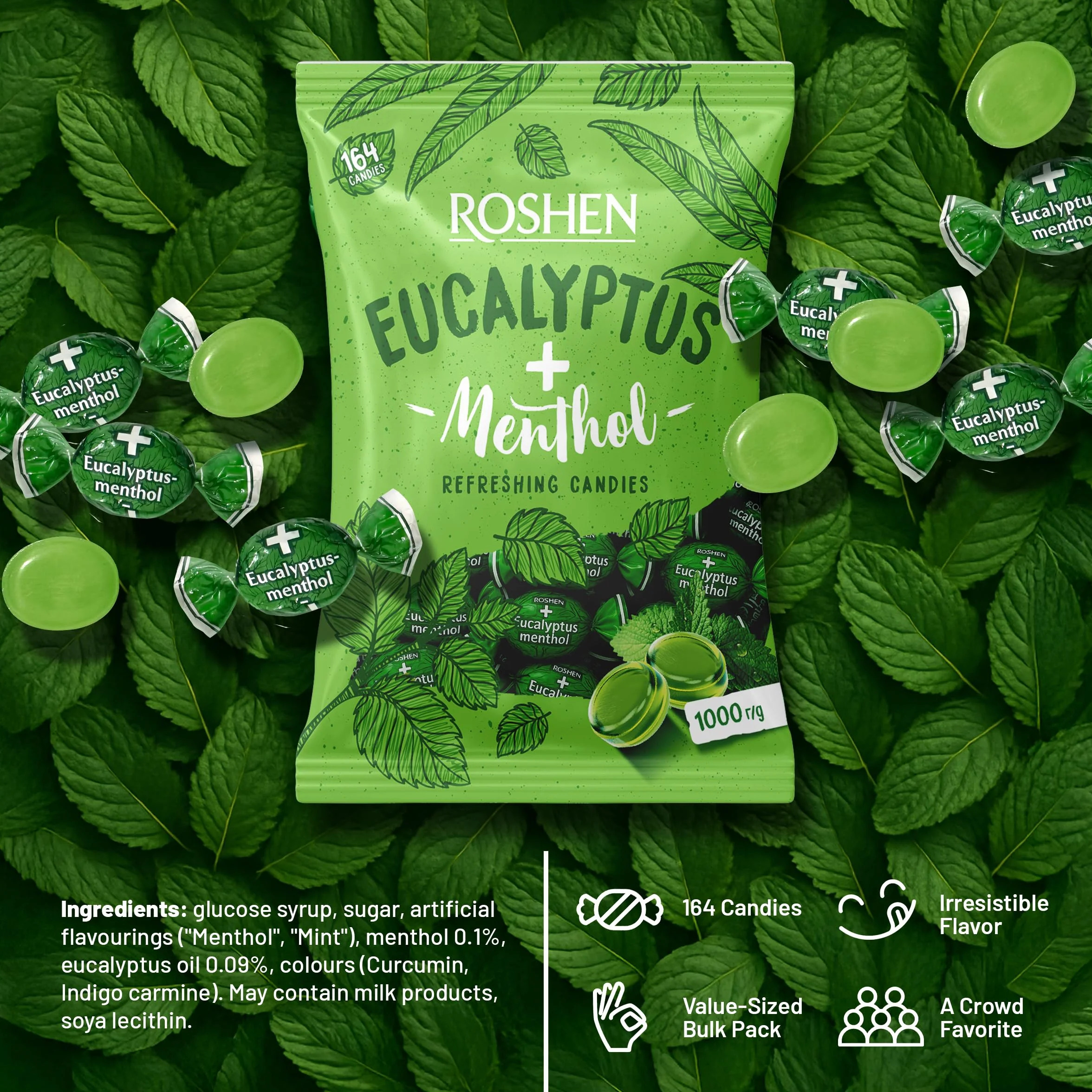 ROSHEN Cukierki Mentolowo - Eukaliptusowe 1kg