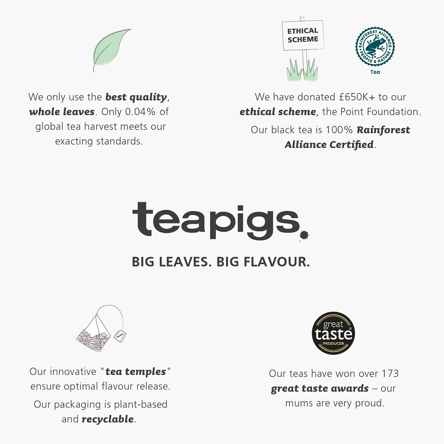 Teapigs Mao Feng Zielona Herbata w Torebkach 50 sztuk Całe Liście
