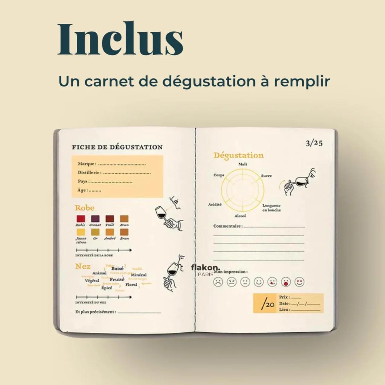 Kalendarz adwentowy FLAKON Zestaw do degustacji wina 24 wina z Francji i świata prezent świąteczny