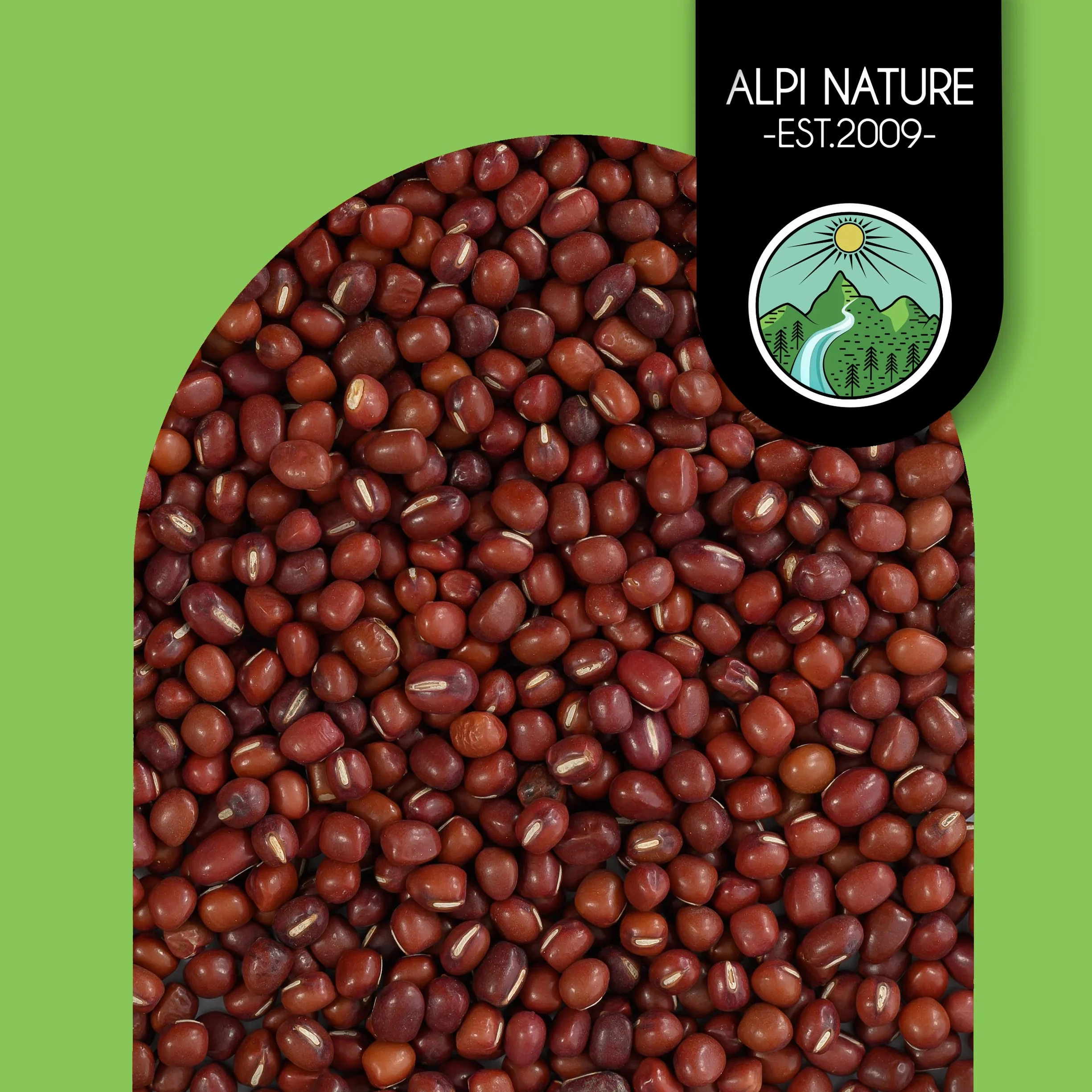 Alpi Nature Ekologiczna Fasola Adzuki 500g Całe Czerwone Ziarna Bezglutenowe