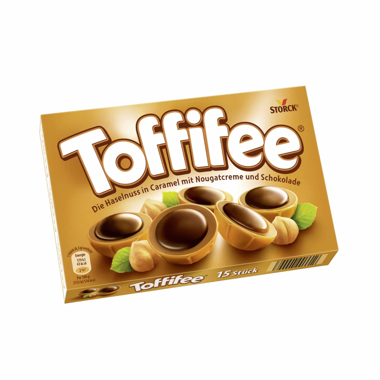 Toffifee – 1 x 125 g – orzech laskowy w kolorze karmelowym, krem nugatowy i czekolada