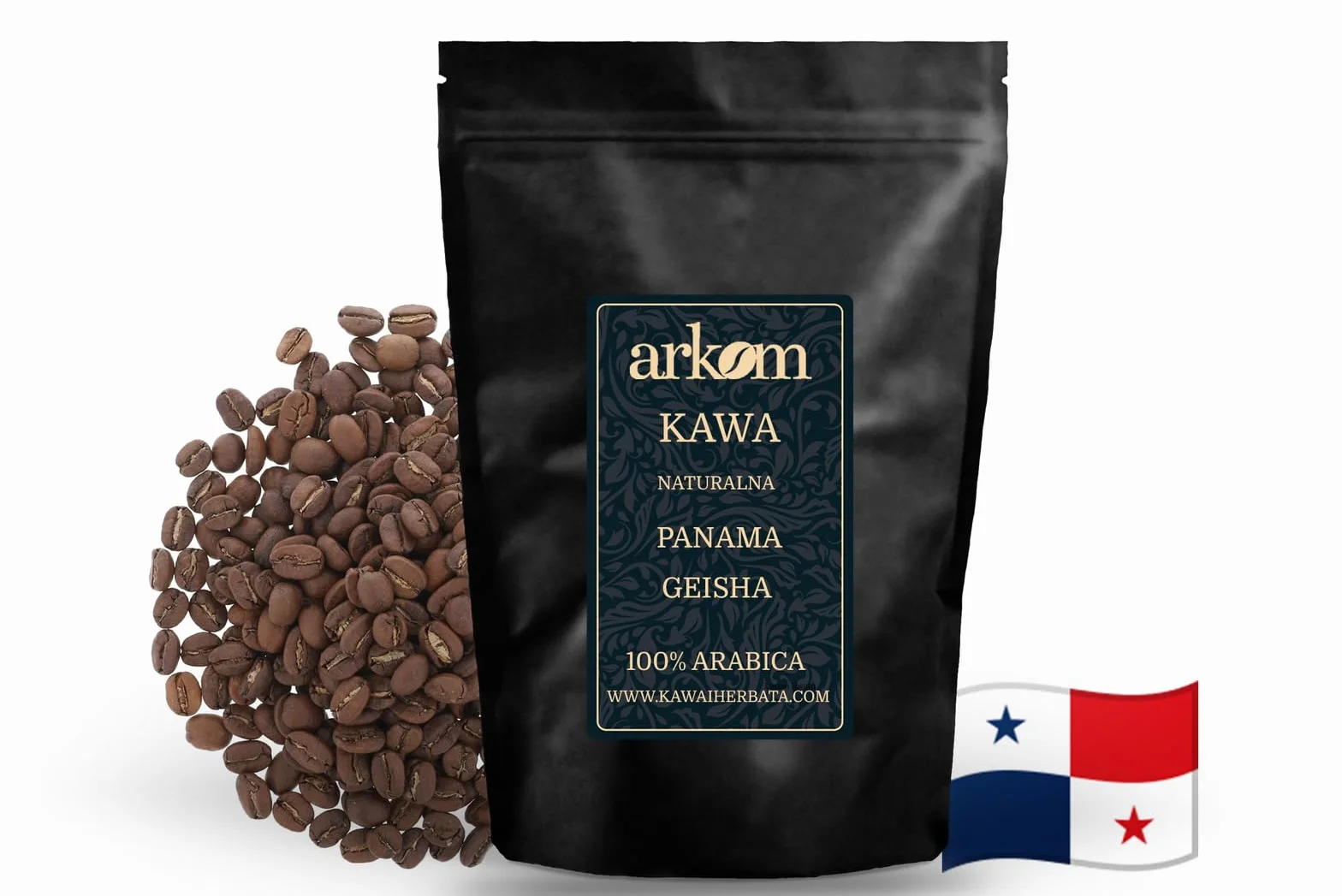 Arkom Panama Geisha Kawa ziarnista Arabica, 100g