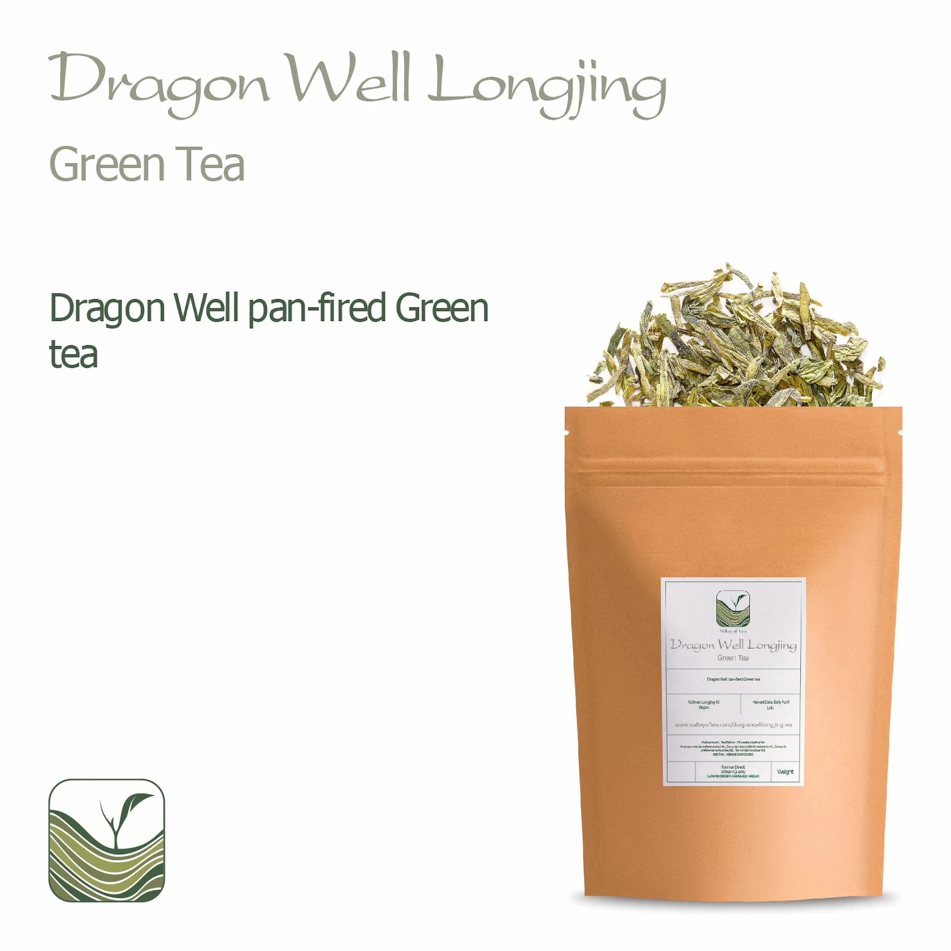 Dragon Well Green Tea Longjing Loose Leaf Tea Xihu Chinese Lung Ching 100g