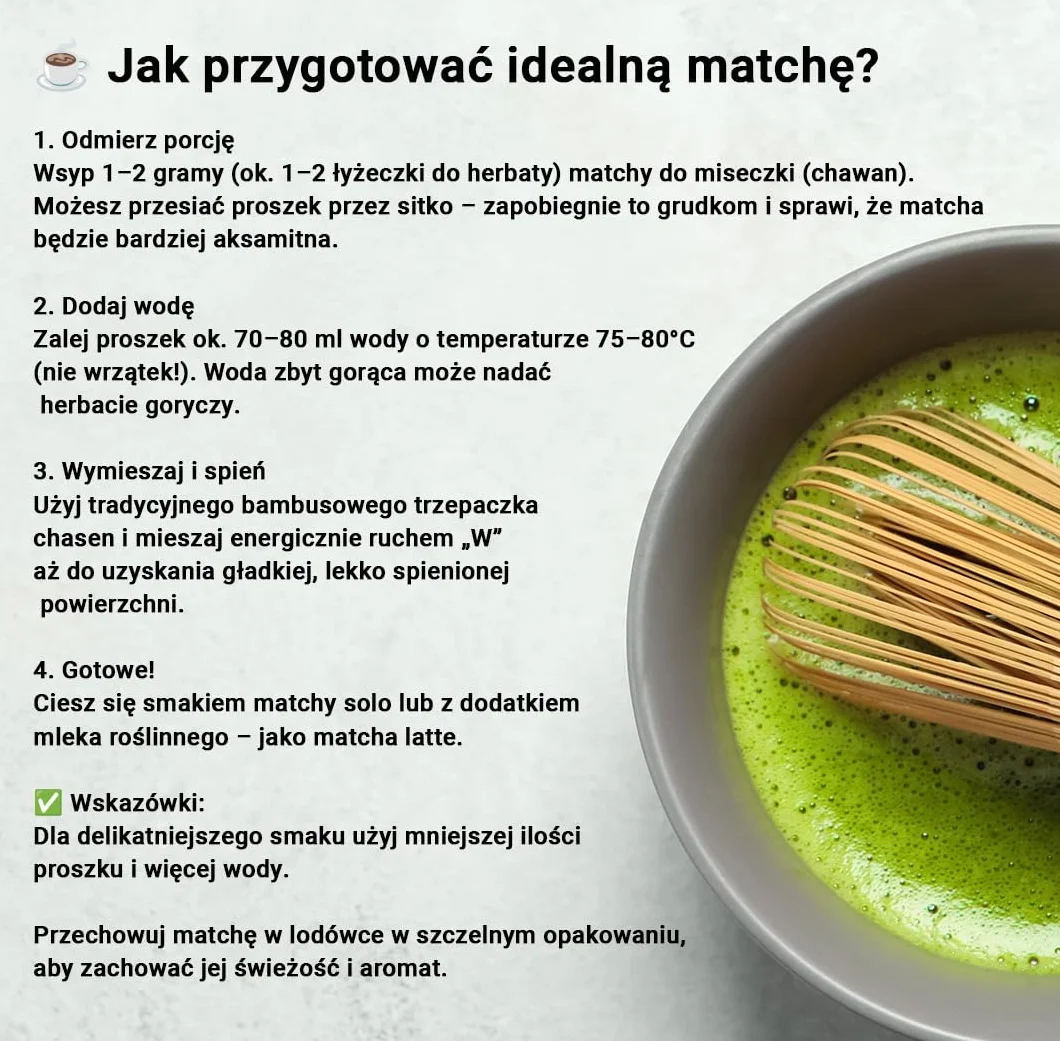 ARKOM Herbata Zielona MATCHA w Proszku 30g BIO Premium Ceremonialna Japońska Organiczna