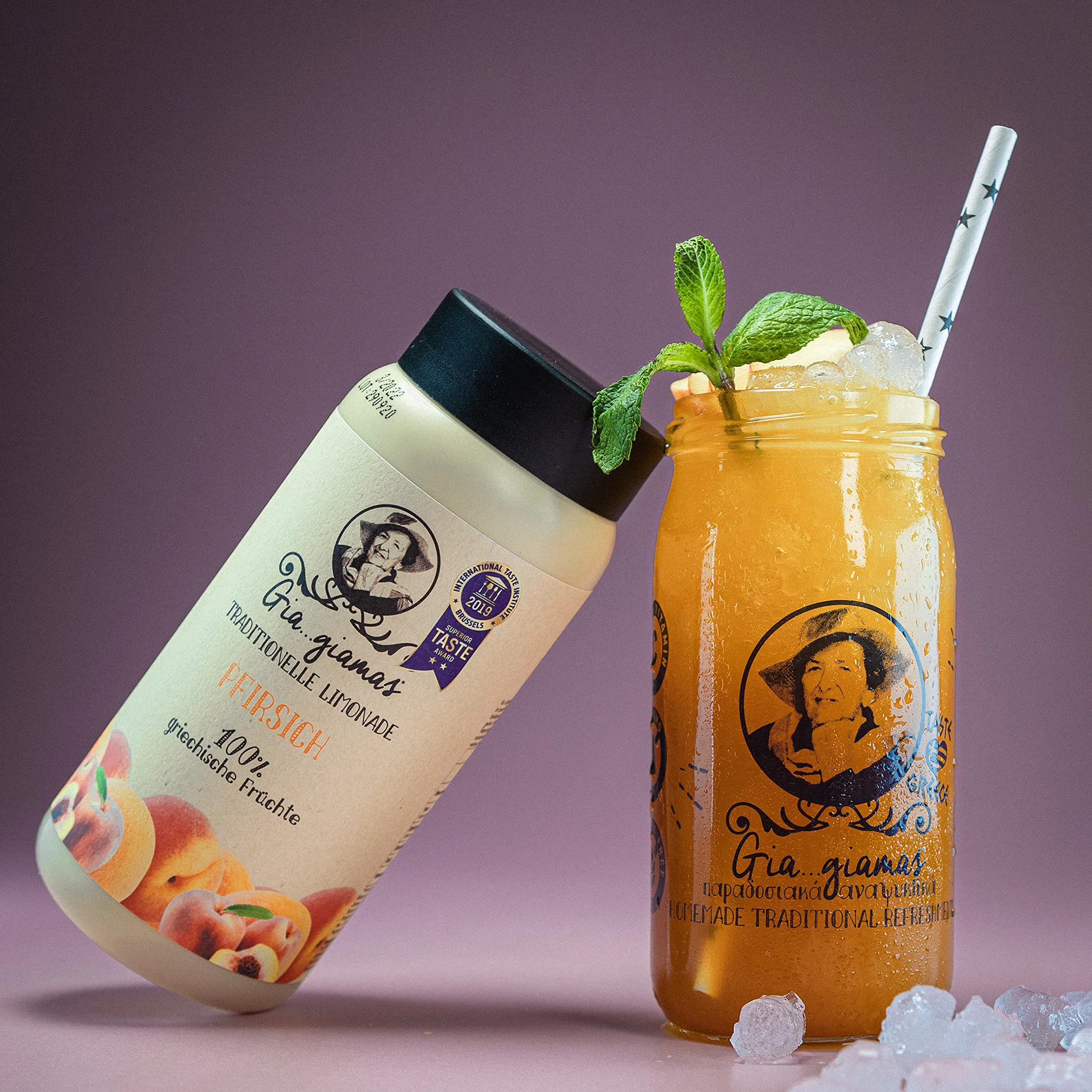 Giagiamas Fruchtmus brzoskwinia 600 g wegański bezglutenowy do SodaStream