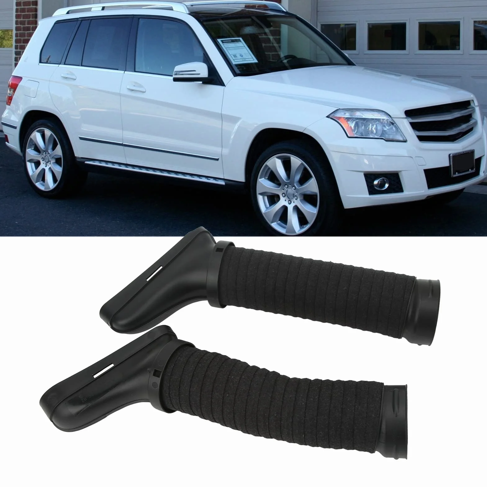 Wąż Wlotowy Filtra Powietrza Silnika 2720902982 2720902882 dla Benz GLK350 2010-2012 2 Szt. Filtr Wlotowy Powietrza Samochodowego Przewód Rurowy Wąż Lewego Prawego Zamiennika