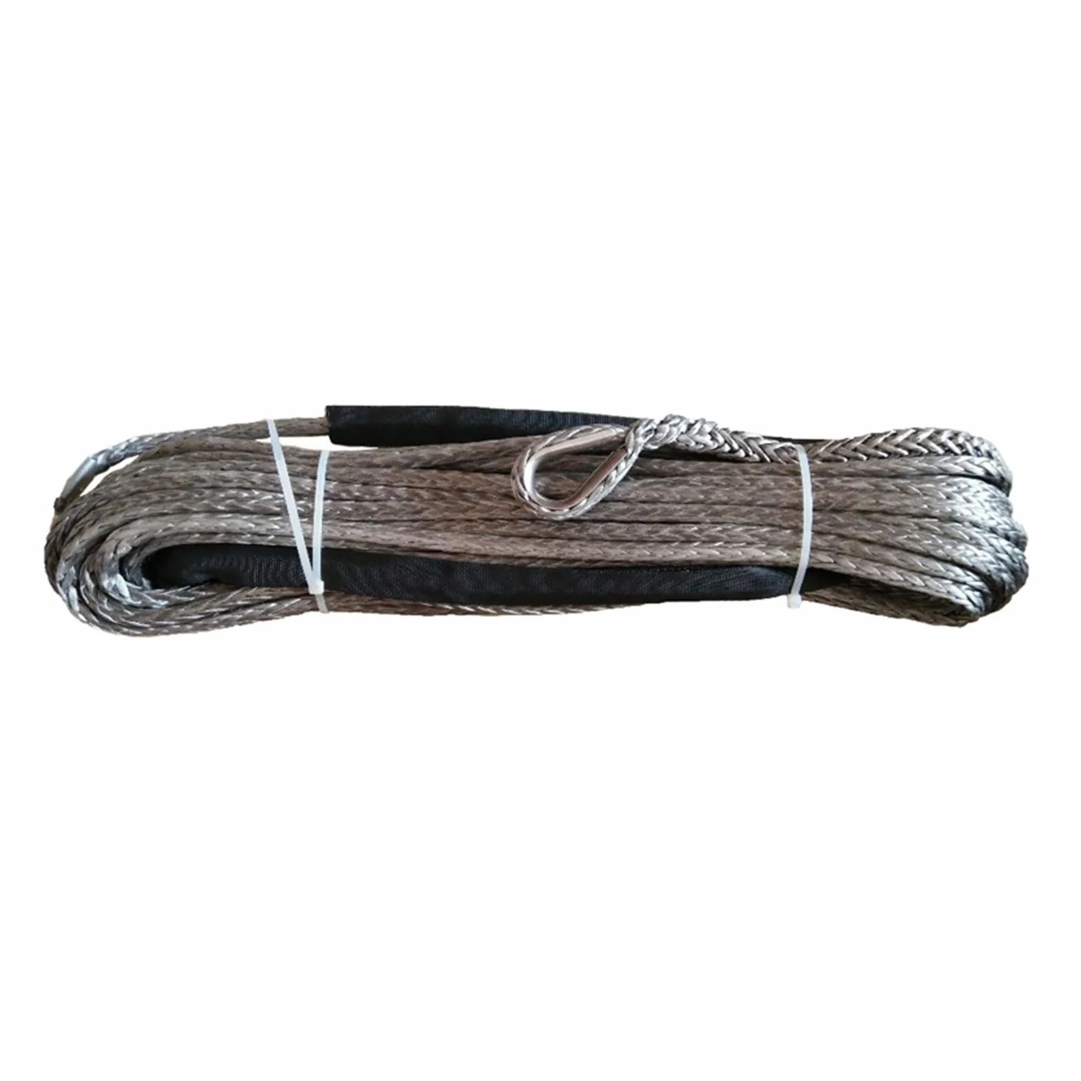 Lina wyciągarki, 4WD 12mm X 30m ATV Winch Line Auto Trailer Rope Syntetyczny kabel Off Road Holowanie(Wit)