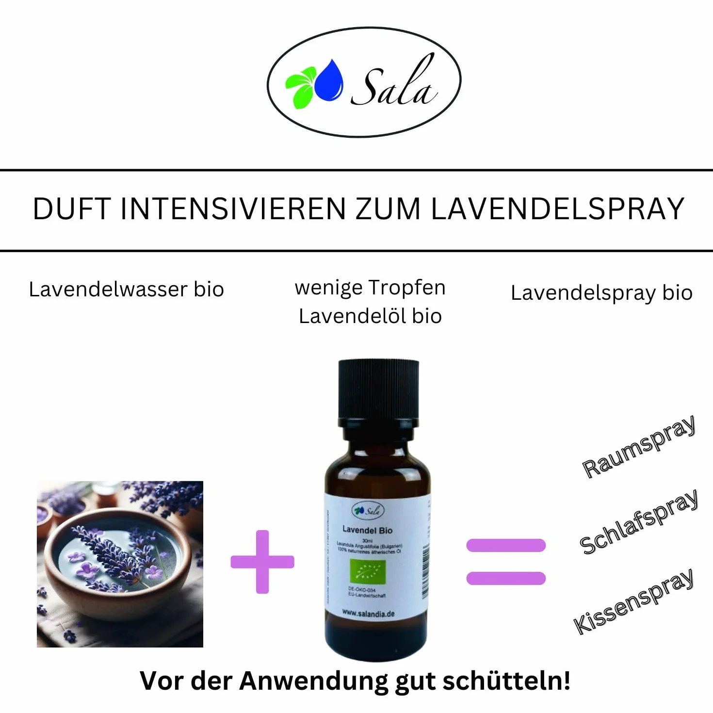 Sala Woda lawendowa bezalkoholowa bio 50 ml spryskiwacz