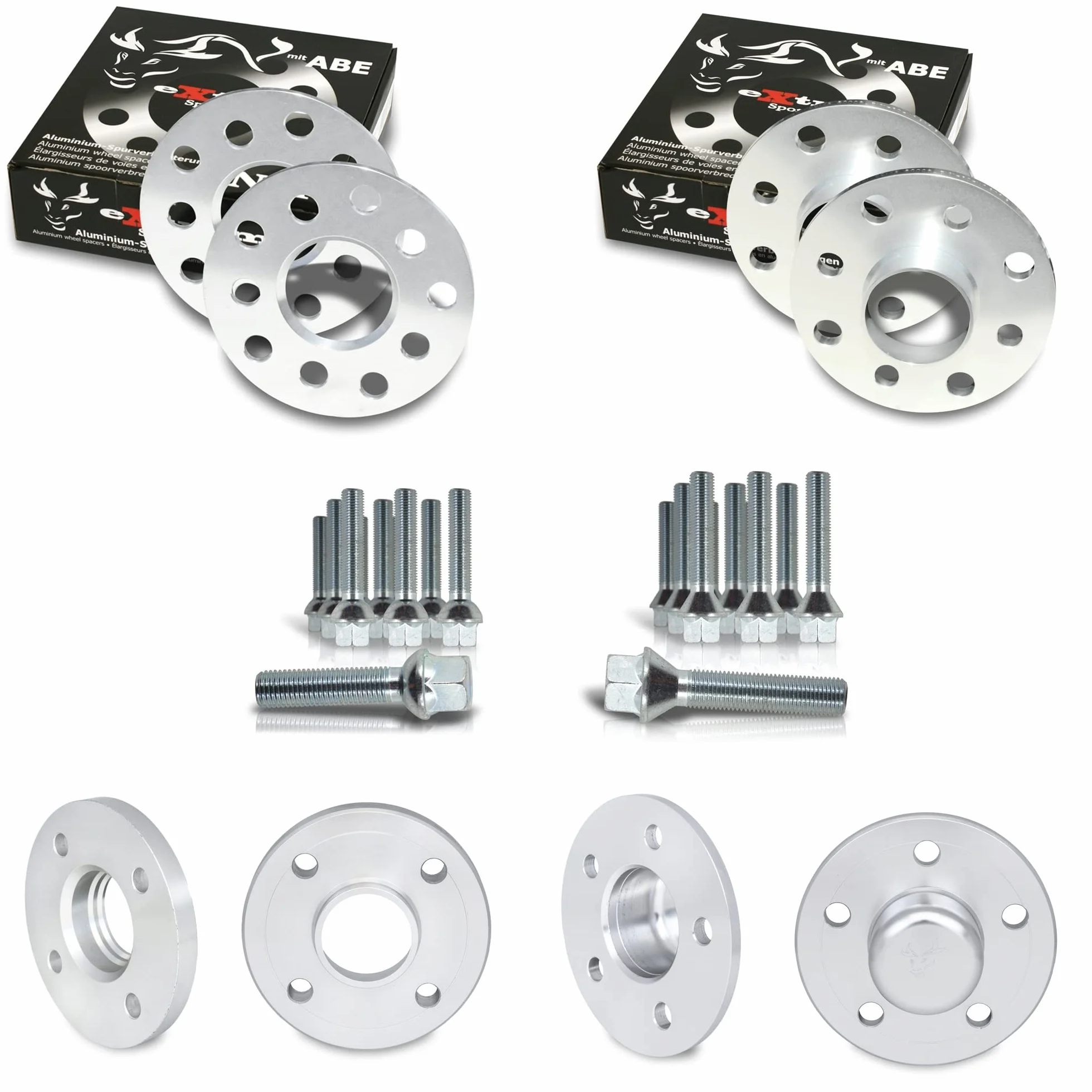 JOM Car Parts & Car Hifi GmbH 791130 poszerzenie rozstawu kół zestaw 20 mm ze śrubami do kół
