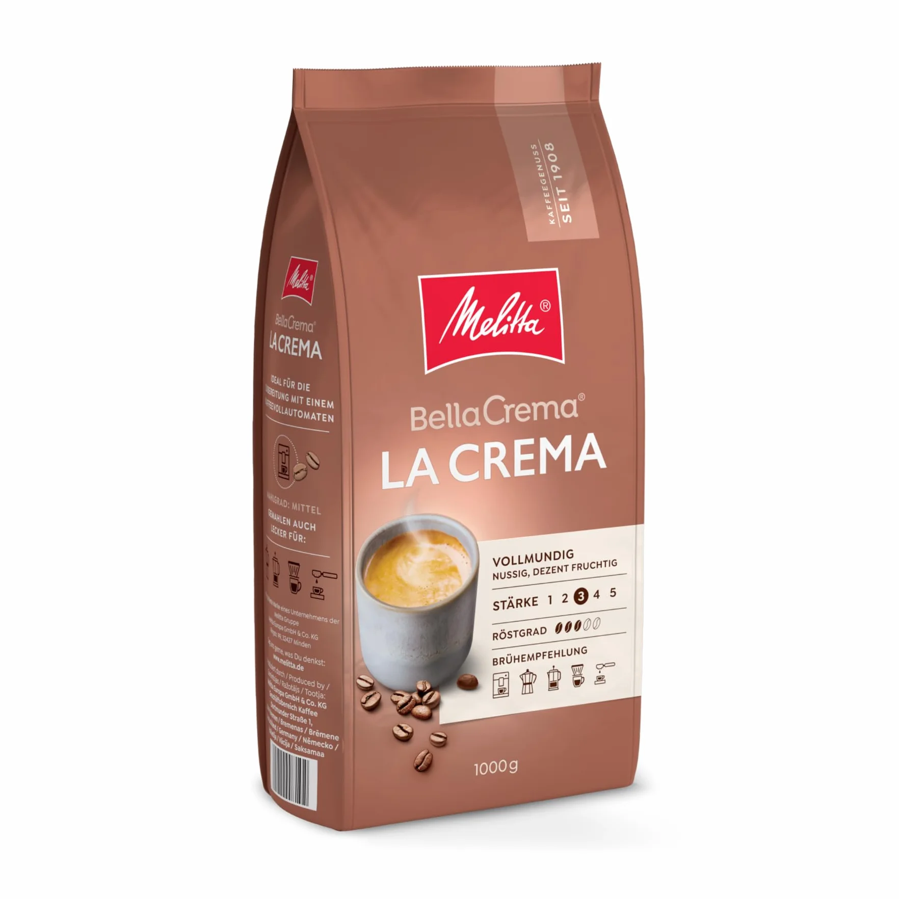 Melitta Kawa Ziarnista, La Crema, 1 kg