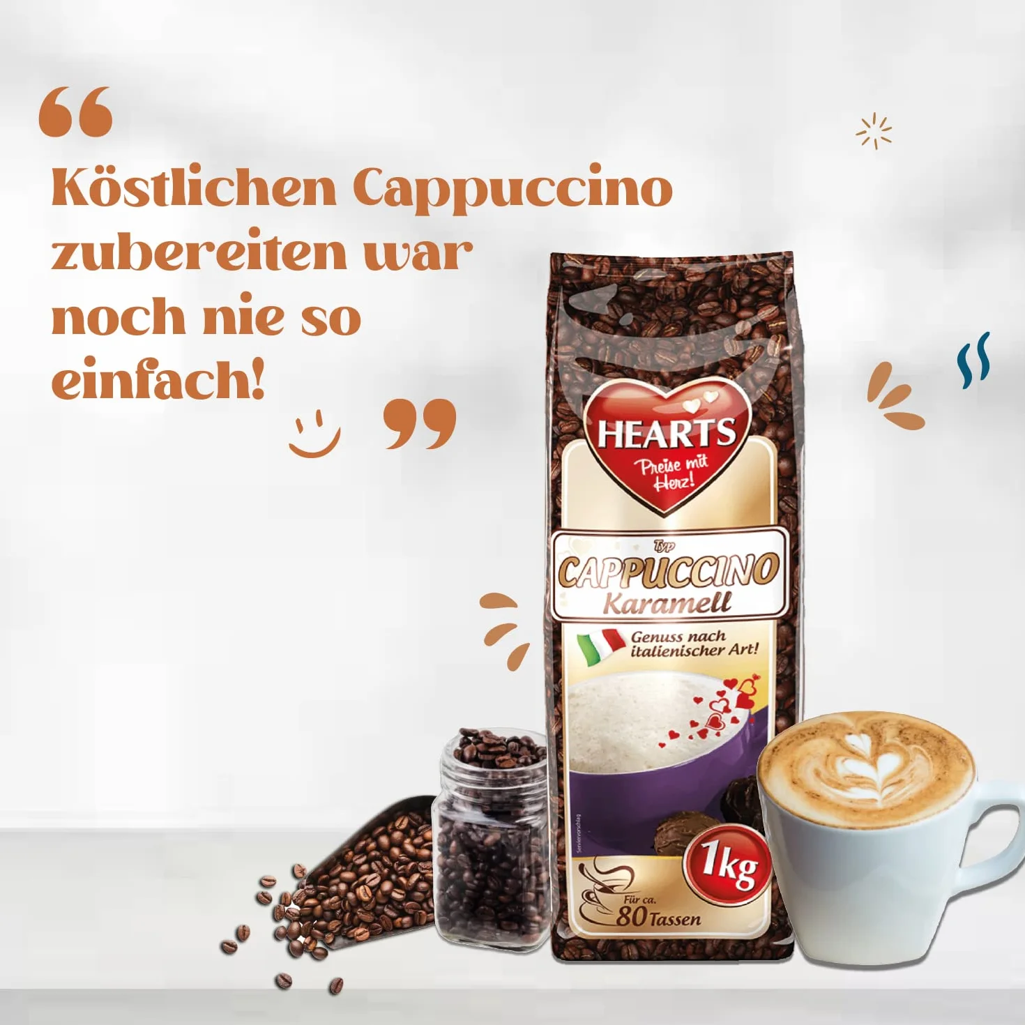 Cappuccino karmel serca 1 kg