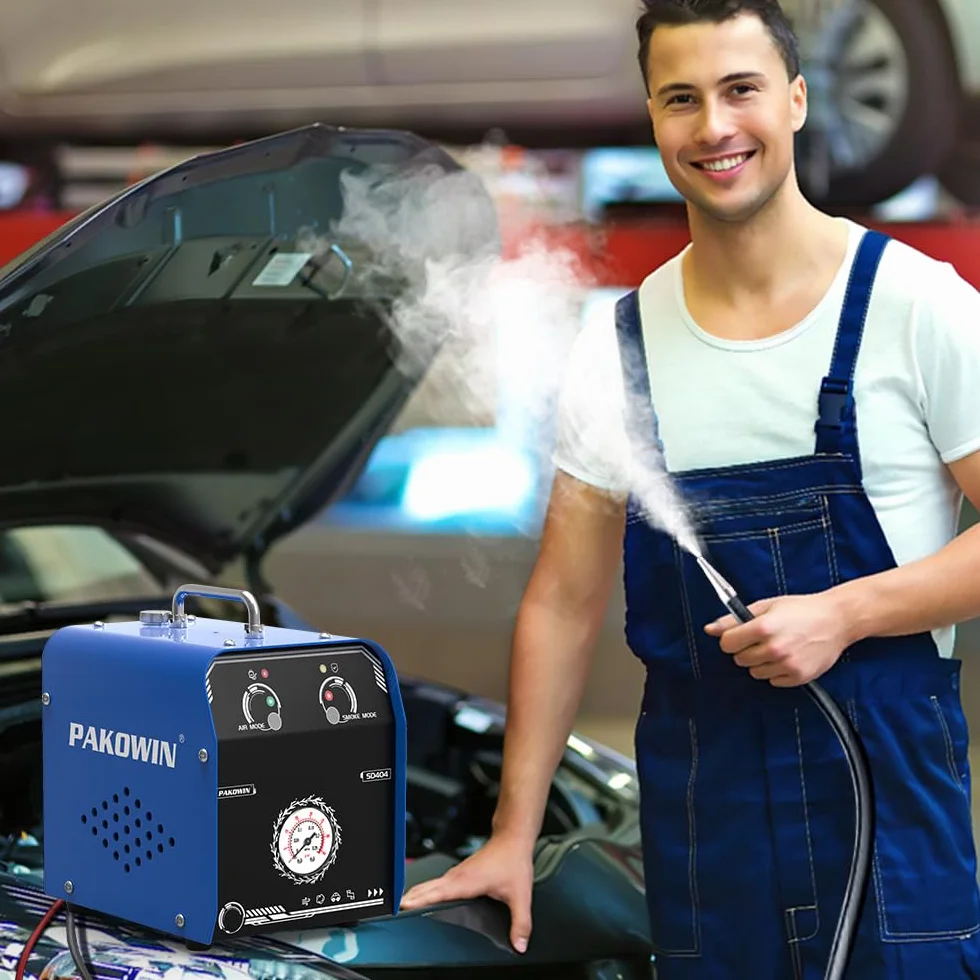 Tester dymu EVAP 12 V DC z wbudowaną pompką powietrza do wykrywania szczelności węża samochodowego