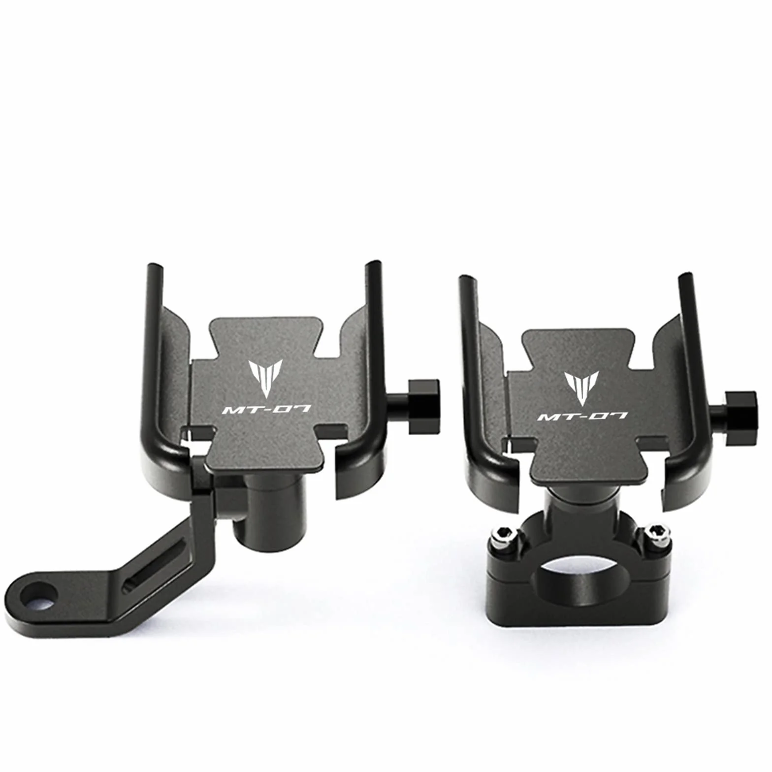 Dla YAMAHA MT-07 MT07 MT 07 Akcesoria Motocyklowe Kierownica Uchwyt Na Telefon Komórkowy GPS Wspornik Stojaka Mocowanie Motocyklowe (Kolor : Handlebar Black)