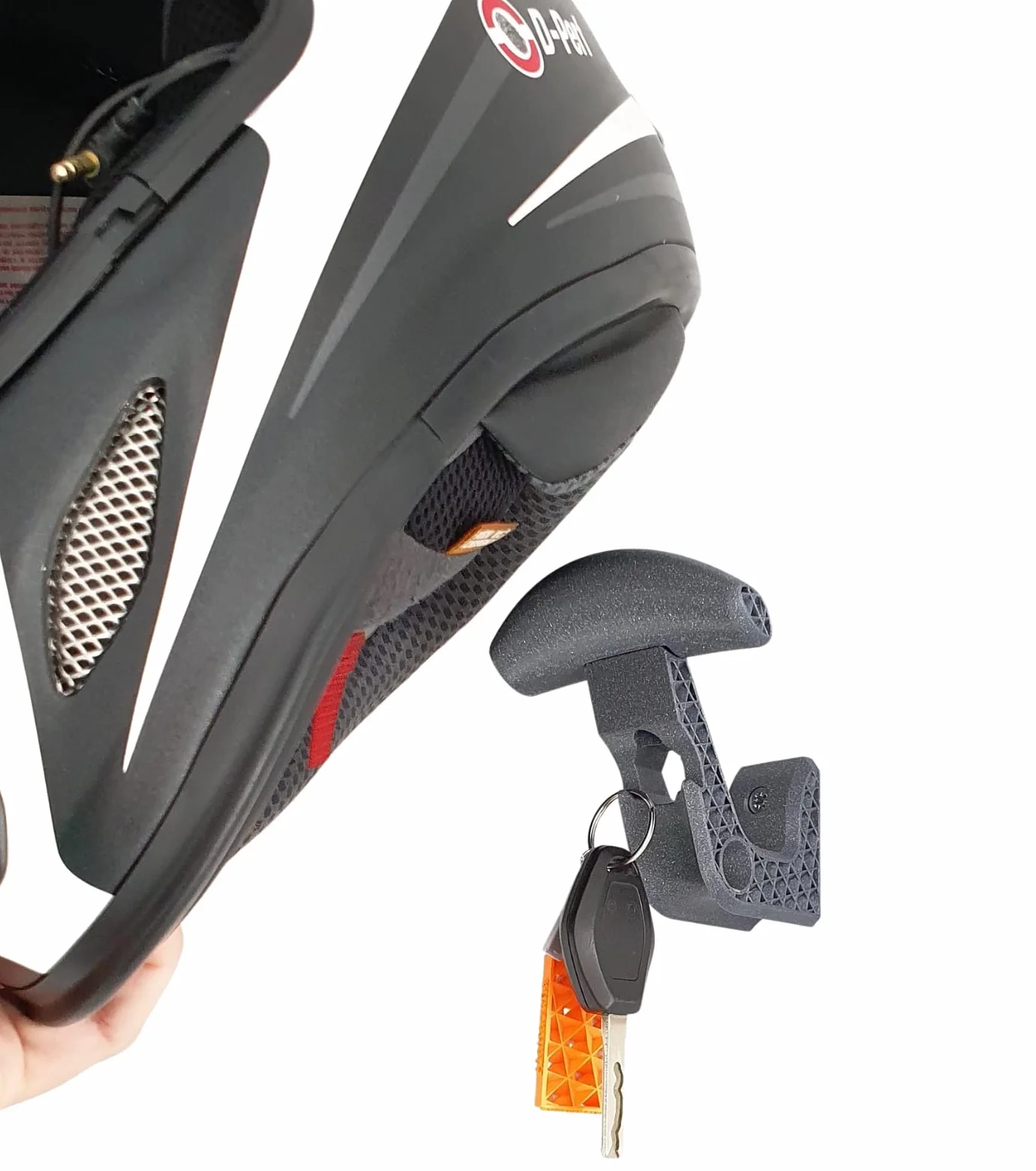 Uchwyt na kask motocyklowy, półka z haczykami do zawieszenia kasku motocyklowego i kurtki