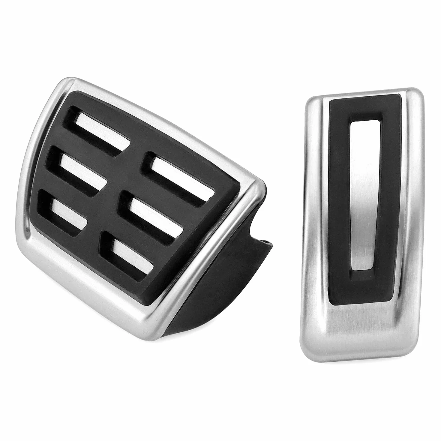 QWORK® Osłona na pedały ze stali nierdzewnej podnóżek pedały hamulca osłona na pedały, kompatybilny z VW Golf 7