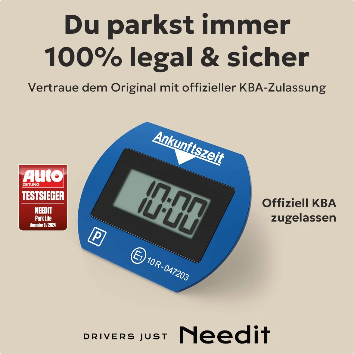 Needit 1411 Tarcza Parkingowa Niebieska 10 x 7,7 x 1,8 cm