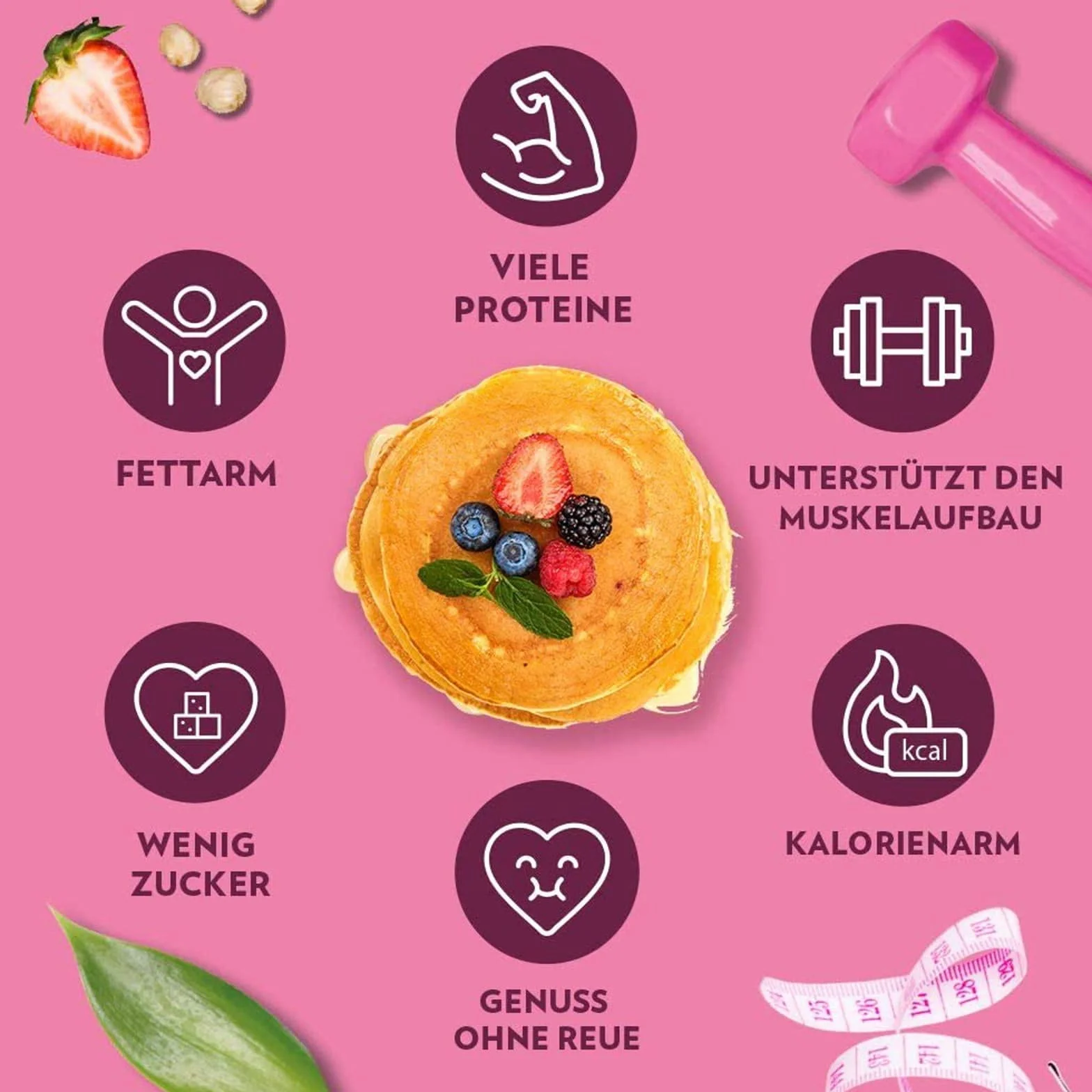 Protein Pancake Mix, Low Carb, przygotowany w 2 minuty, mieszanka naleśników białkowych, mieszanka waflowa do odchudzania, nisko-tłuszczu, śniadanie o wysokiej zawartości białka, proszek gimnastyczny – neutralny (500 g)