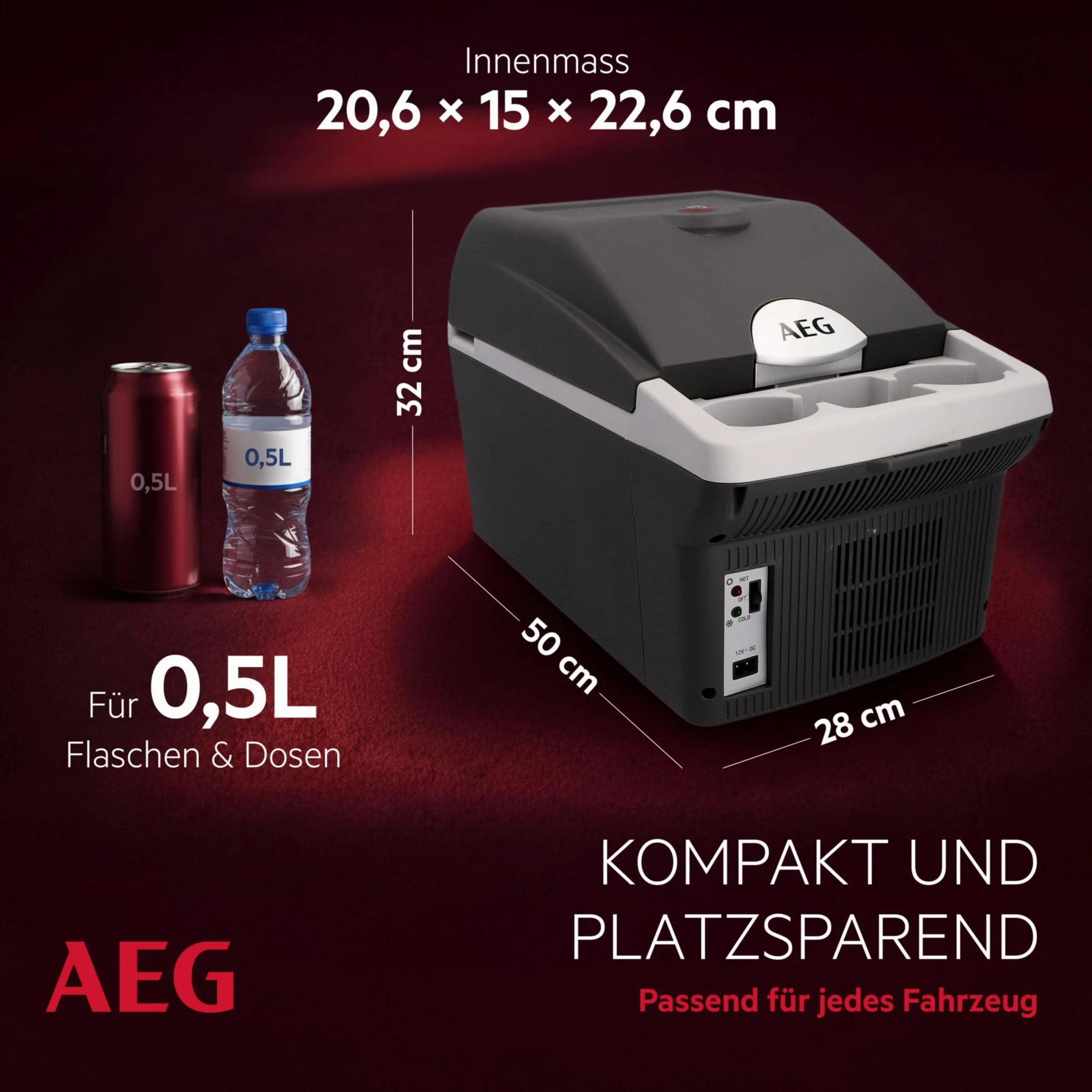 Aeg Automotive 10694 Lodówka, Czarny/Szary, 16 l