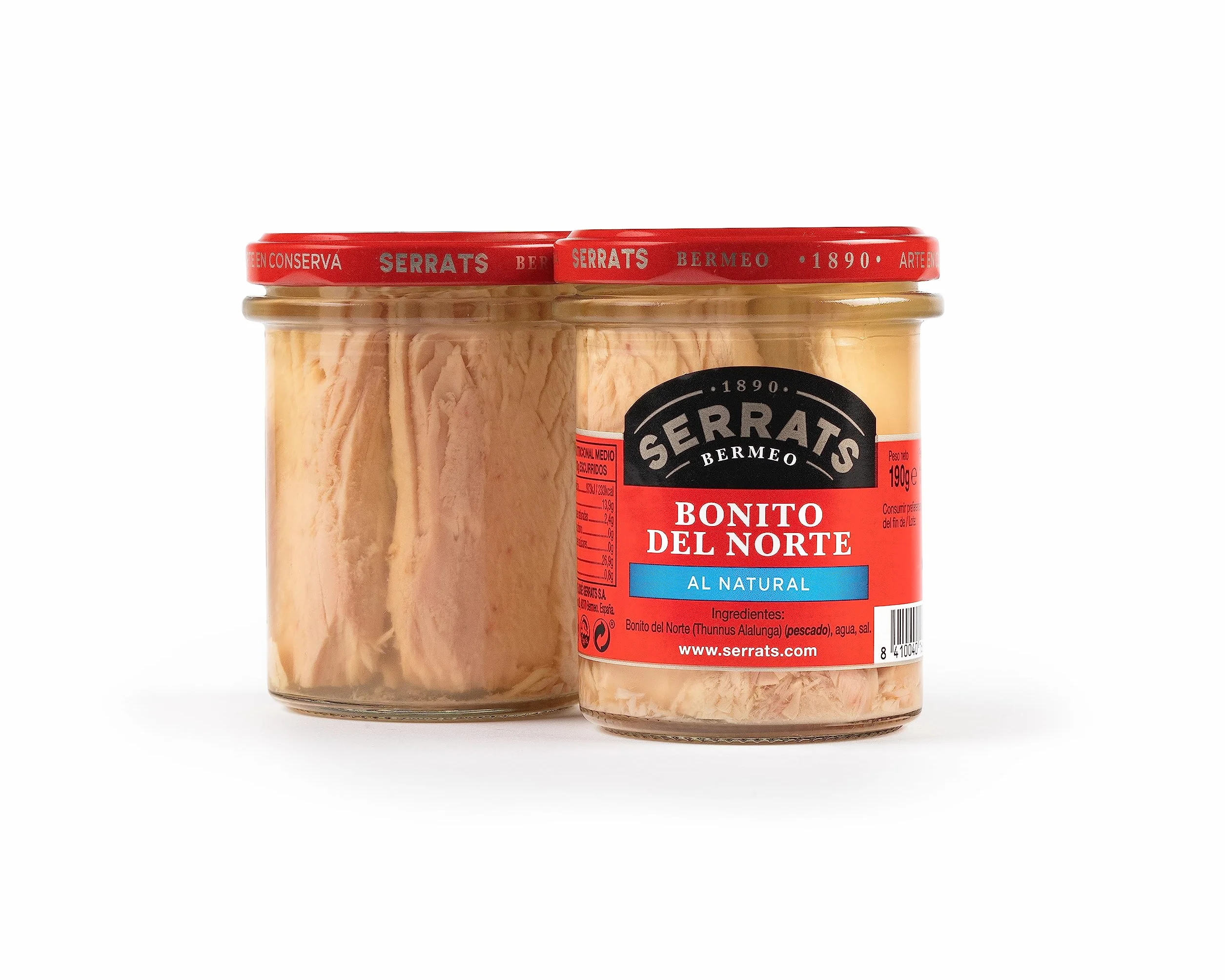 SERRATS - 6 sztuk - Naturalny tuńczyk biały germon 190g