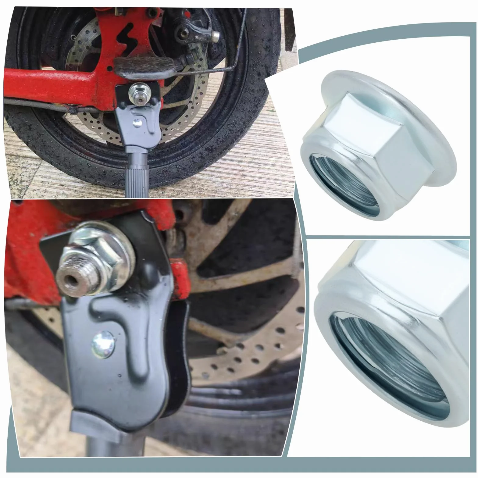 M12 nakrętka osi tylnego koła do Sur-Ron Light Bee rower elektryczny metalowa srebrna