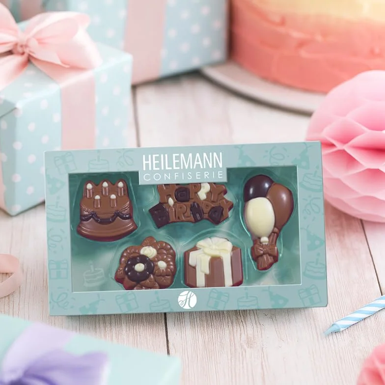 Heilemann opakowanie prezentowe "Urodziny" czekoladowe figurki | 100 g