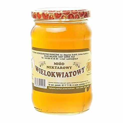 Miód wielokwiatowy nektarowy 500g Rodzinna Pasieka Sudnik