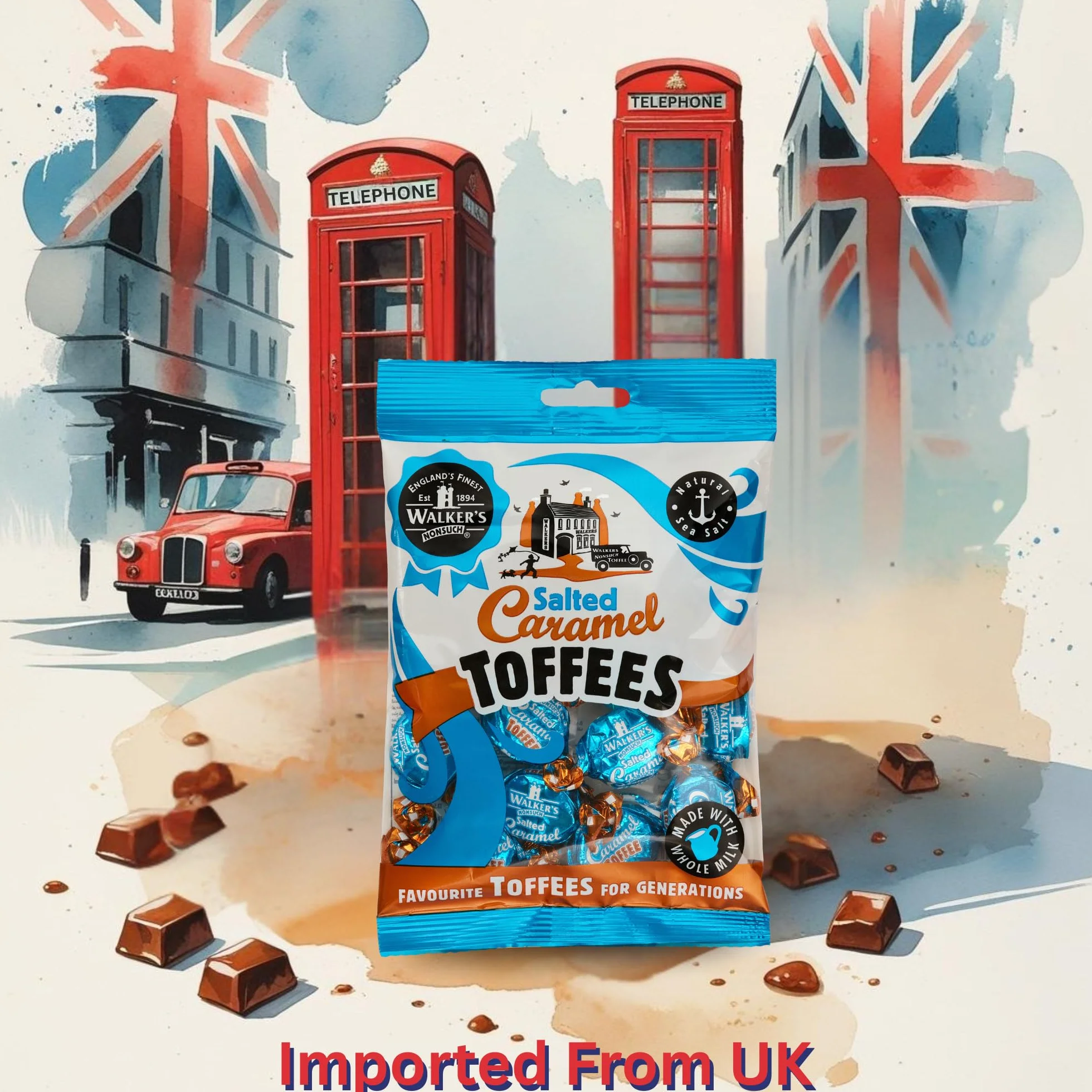 Walkers Salted Caramel Toffees 150 g