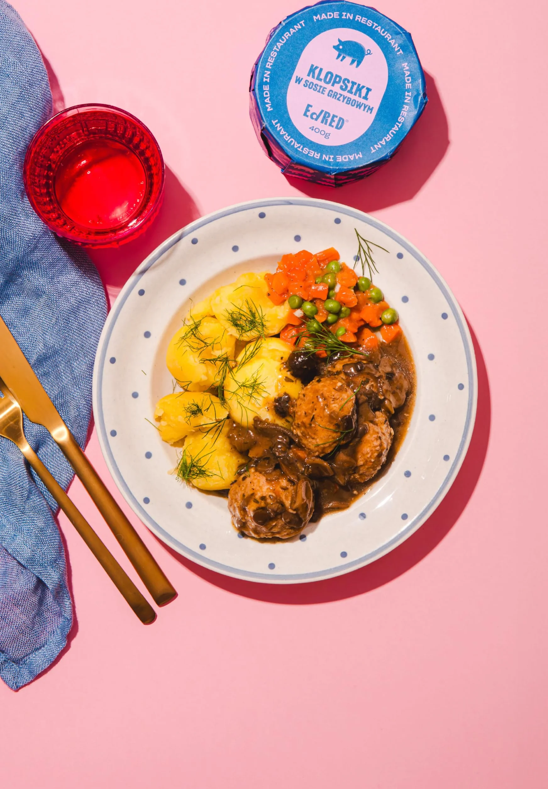 Klopsiki wieprzowe w sosie grzybowym 400 g dania gotowe restauracyjny smak
