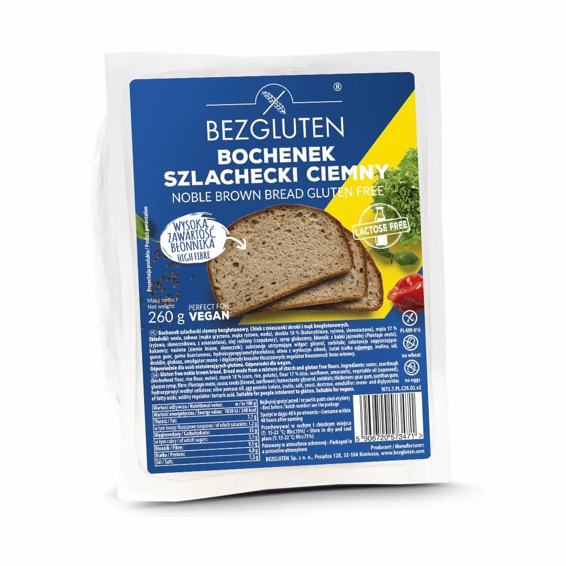 Bochenek Szlachecki ciemny bezglutenowy 260 g