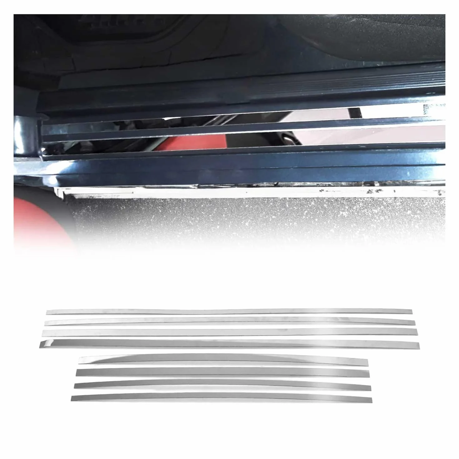 OMAC Nakładki na Progi Reparatursatz kompatybilny z Mercedes E Klasse W124 S124 Stal Nierdzewna 8X