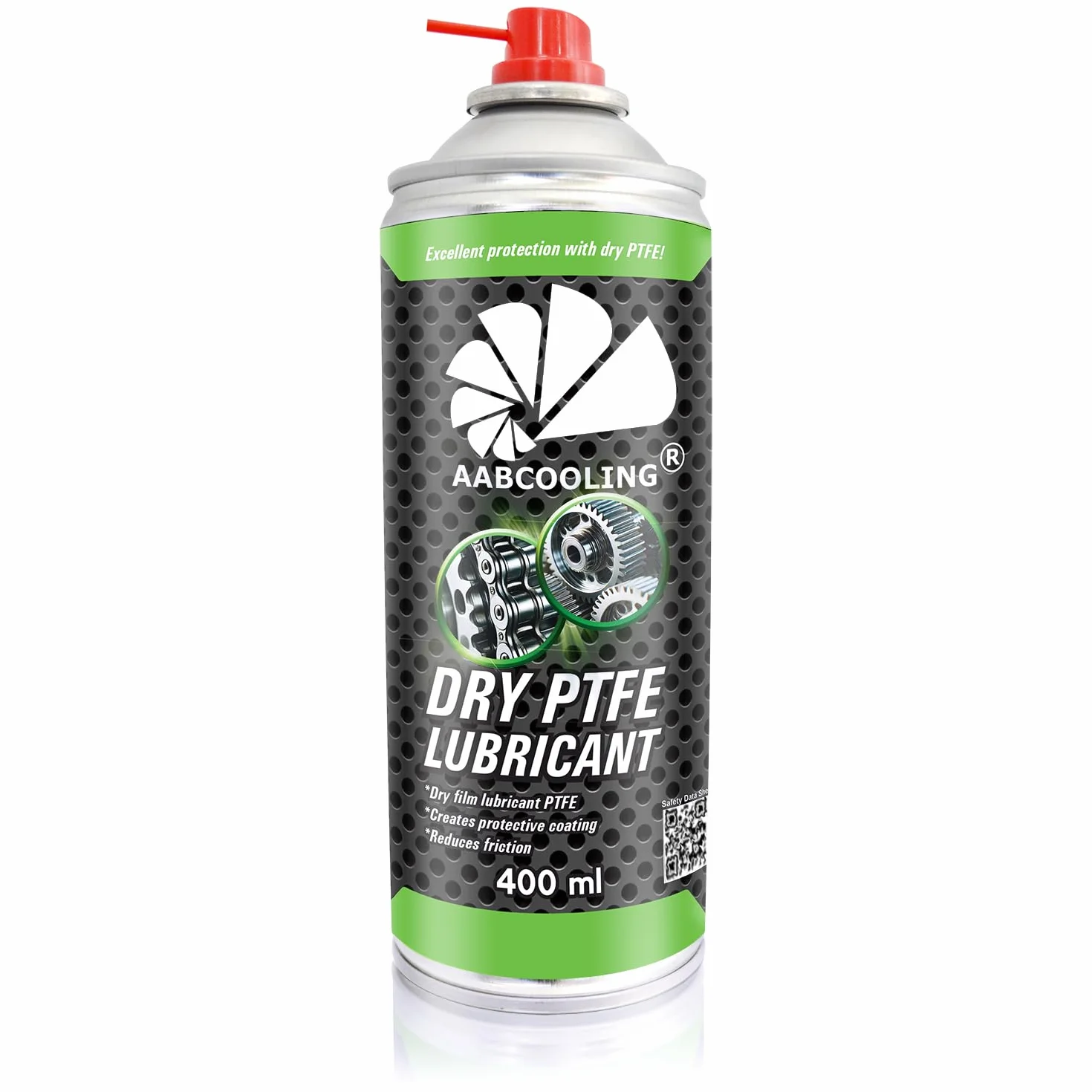 AABCOOLING Dry PTFE Lubricant 400 ml, suchy smar teflonowy w Spreju do motocykli, łańcucha, łożysk, linek i przegubów – zmniejsza tarcie, chroni przed korozją
