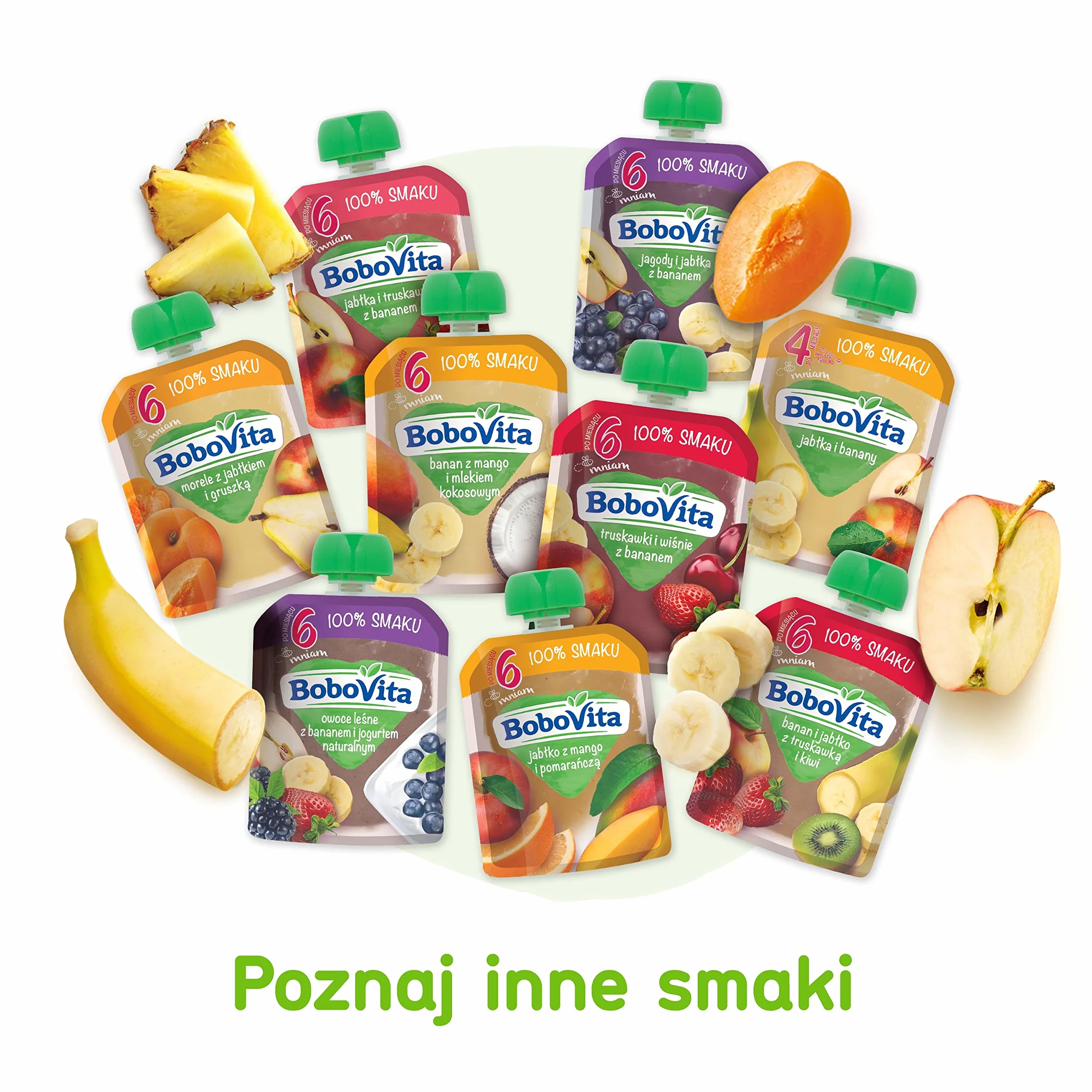Bobovita Mus Owocowy Dla Dzieci Truskawka Wiśnia Banan 80g