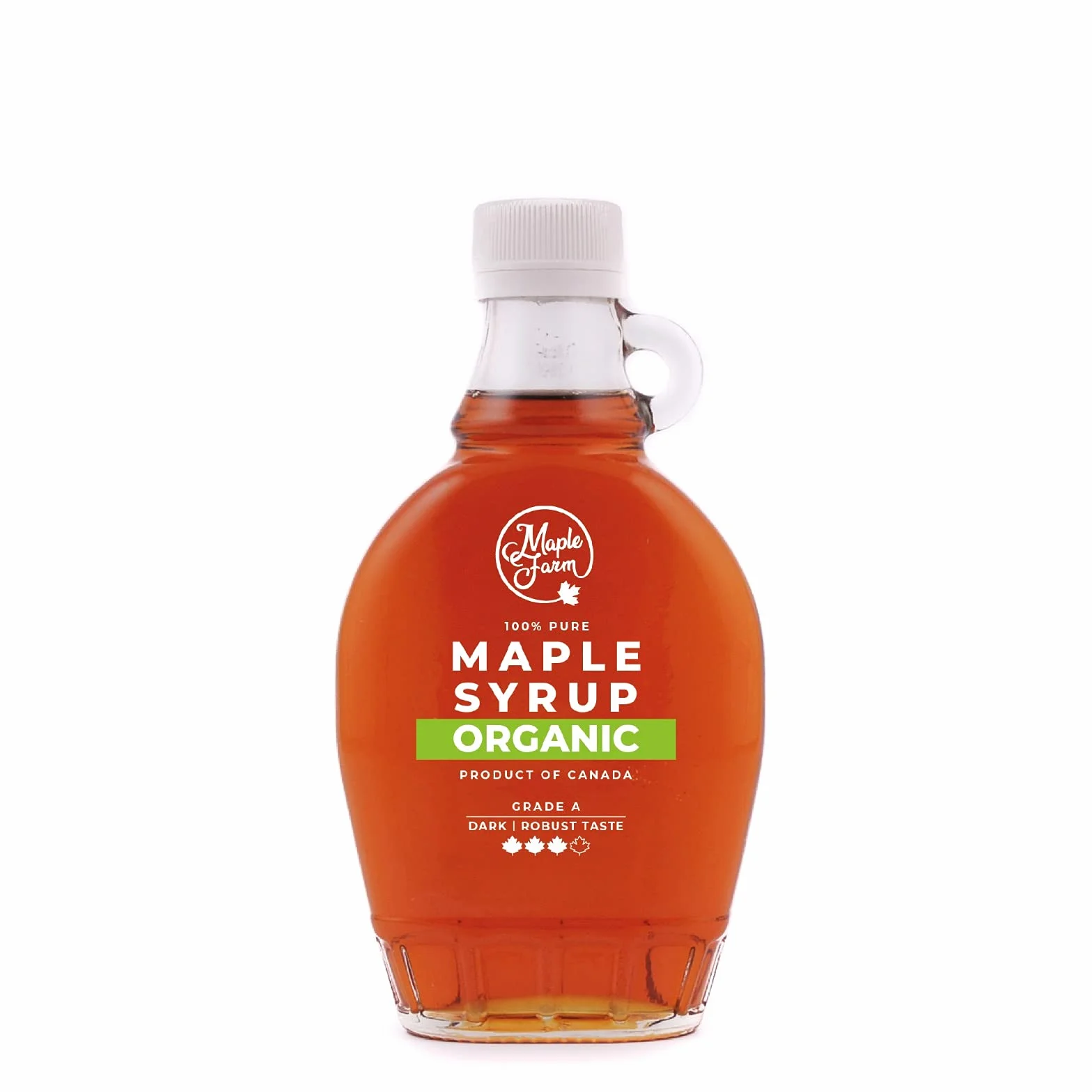 MapleFarm Syrop klonowy BIO Klasa A Dark Robust taste 250 ml 330 g Pure organic maple syrup