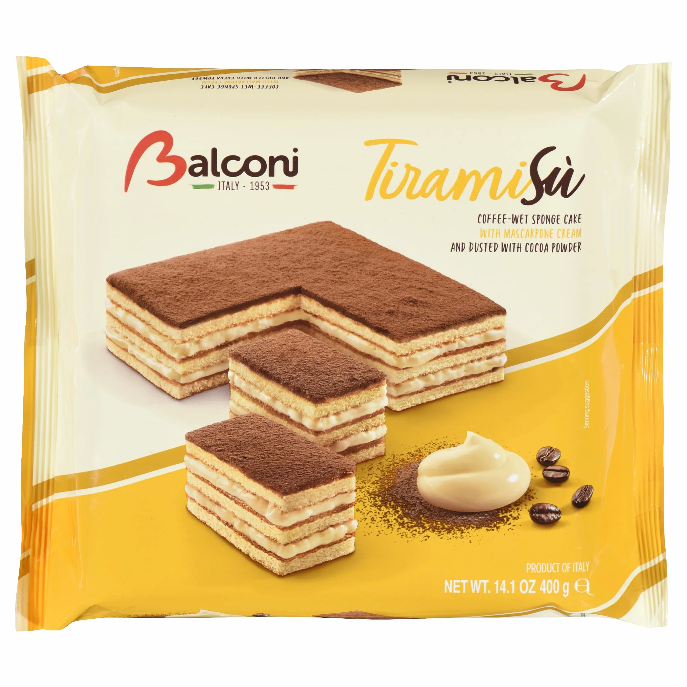 Włoskie ciasto o smaku tiramisu - Balconi biszkopt z kremem kawowym