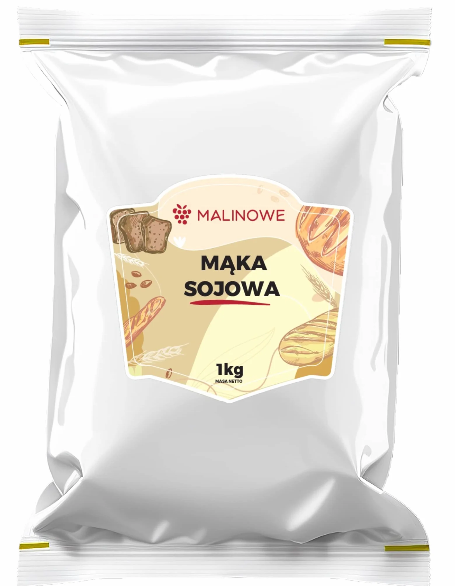 Malinowe MĄKA SOJOWA 1kg Rewelacyjna Naturalna