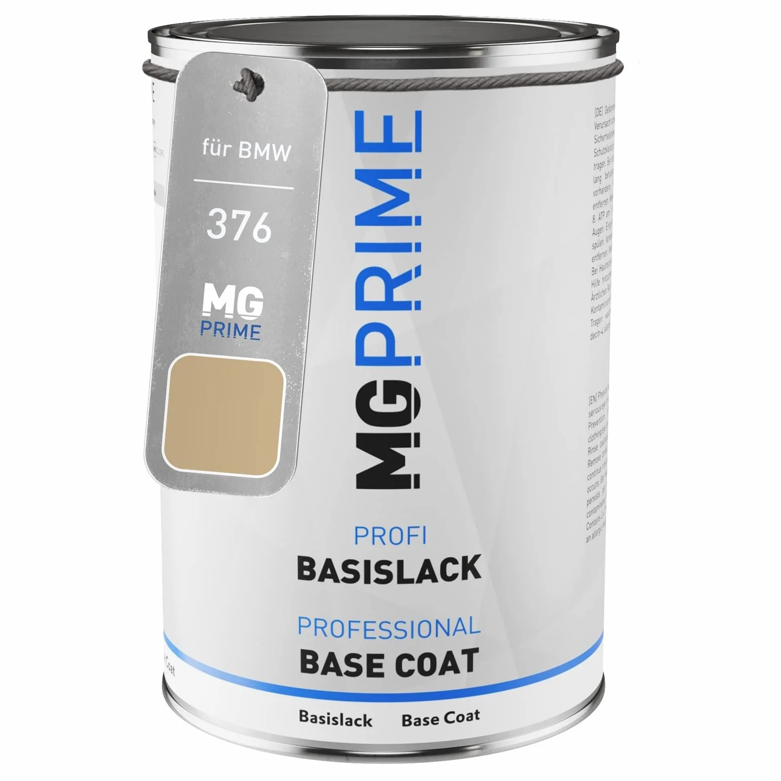 MG PRIME Lakier samochodowy Puszka gotowa do natrysku dla BMW 376 Lightgelb Metallic/Light Yellow Metallic Lakier bazowy 1.0 litr 1000ml