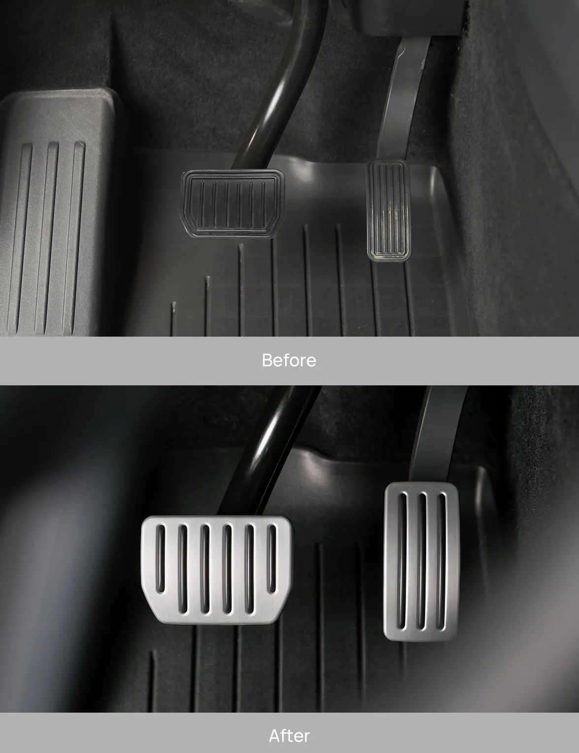 TPARTS Aluminiowe zestawy pedałów z blokadą samoczynną pedałów gazu osłona pedałów hamulca do modelu Tesla 3 i model Y antypoślizgowe akcesoria ochronne zamiennik podkładki na nożny