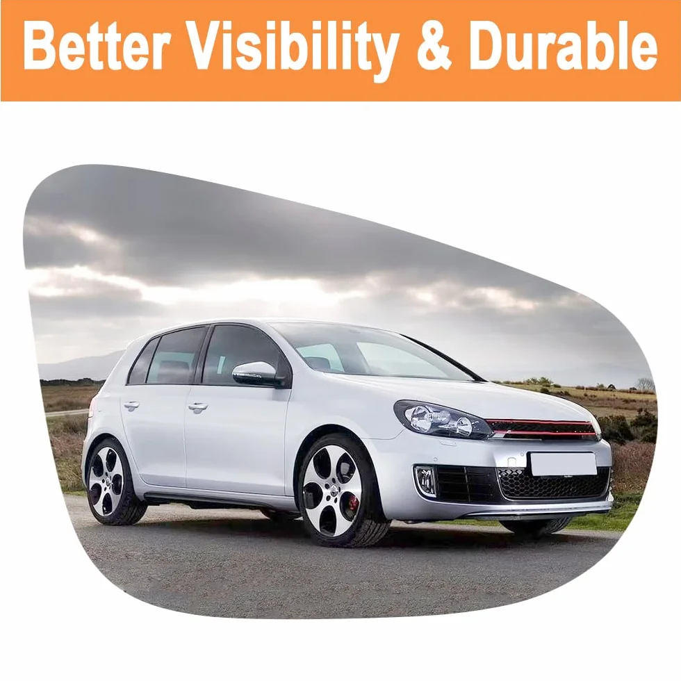 SENZEAL Szkło Lusterka Wstecznego Podgrzewane Prawa do VW Golf 6 MK6 GTI 2010 2011 2012 2013 2014 Lusterko Zewnętrzne Wymiana Szkła 5KD-857-522 (Prawa Strona)