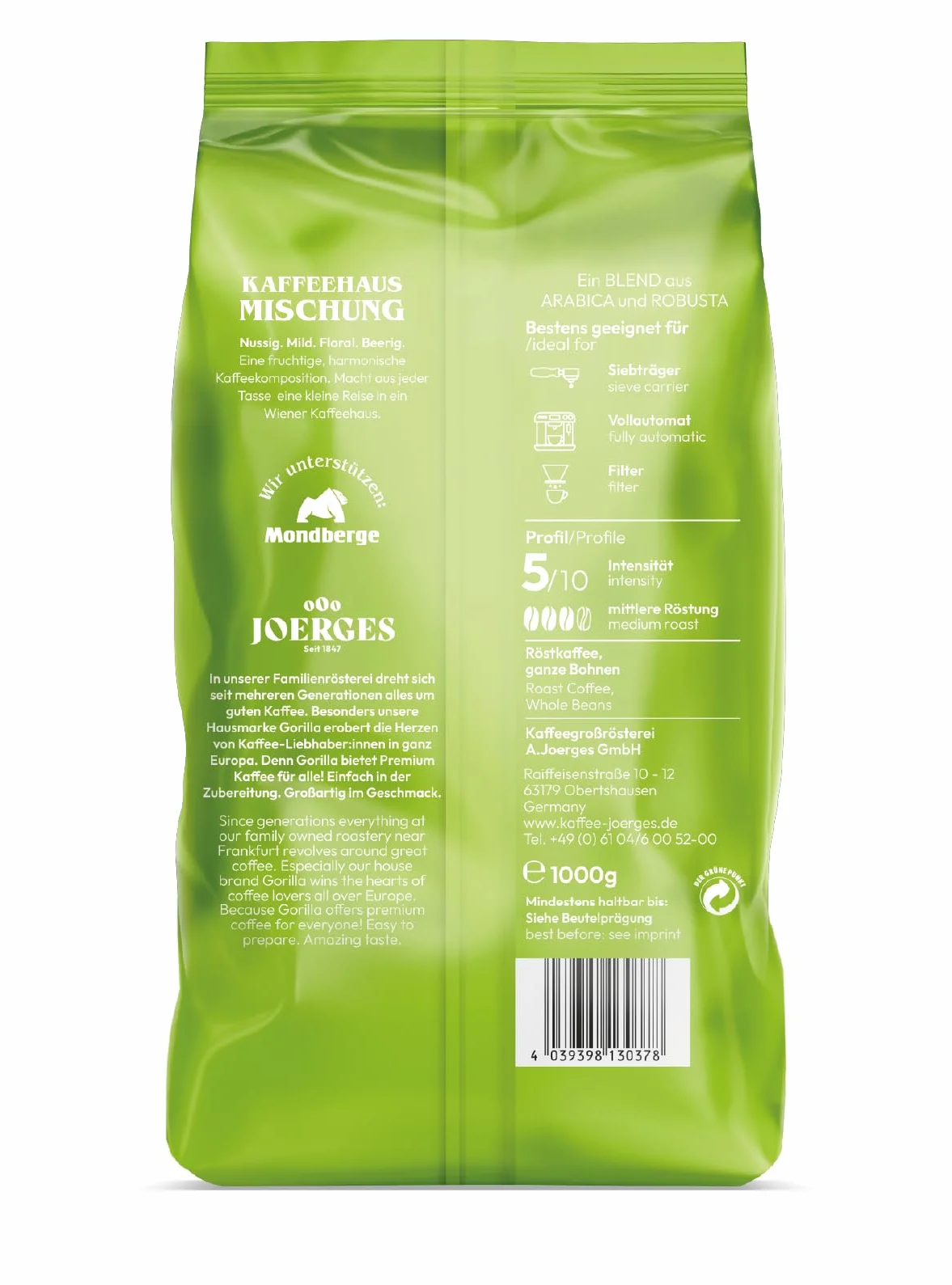 GORILLA Kaffeehaus-Mischung, 1.000g