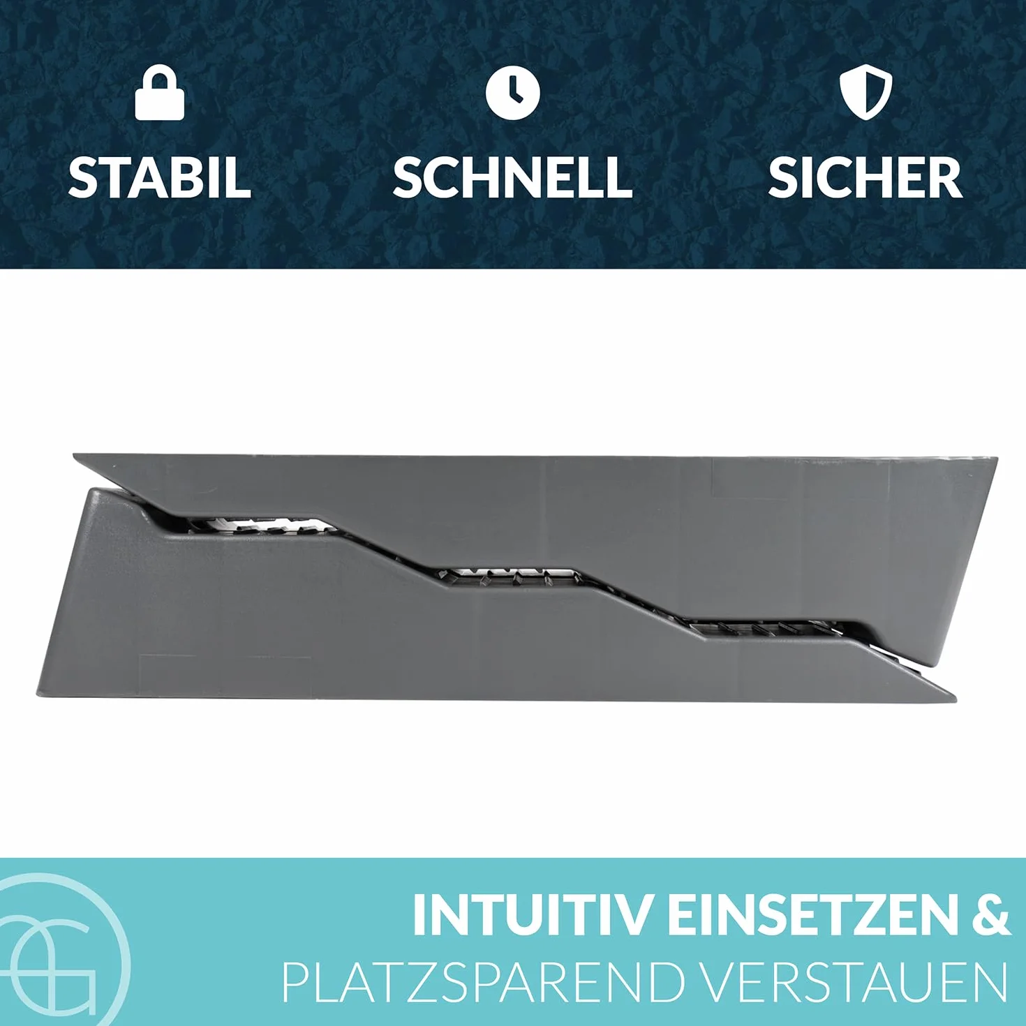 AG Automotive kliny najazdowe do przyczep kempingowych, kamperów, szare