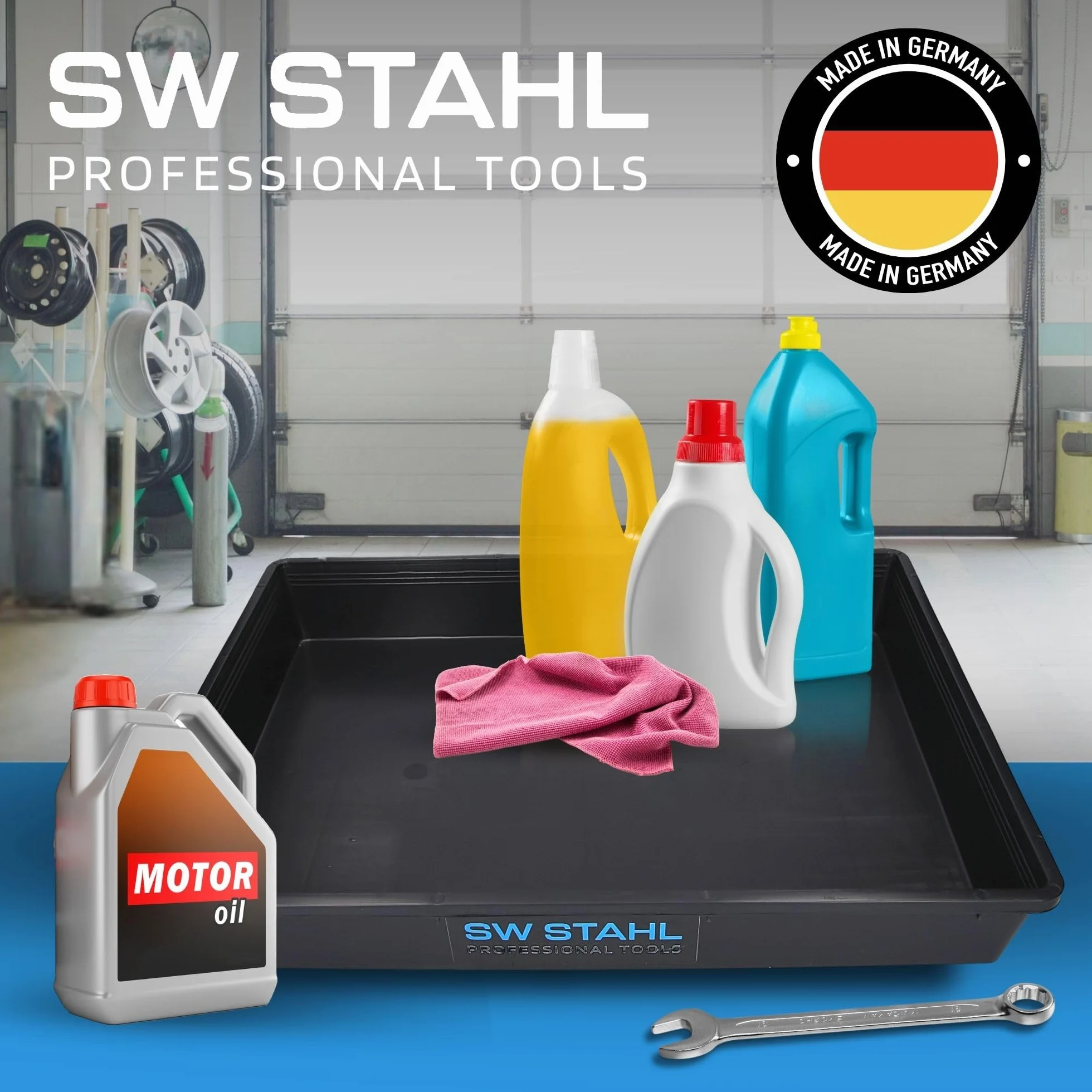 SW-Stahl 07376L uniwersalna wanna zbierająca z tworzywa sztucznego 56 x 43 x 8,5 cm 16 l