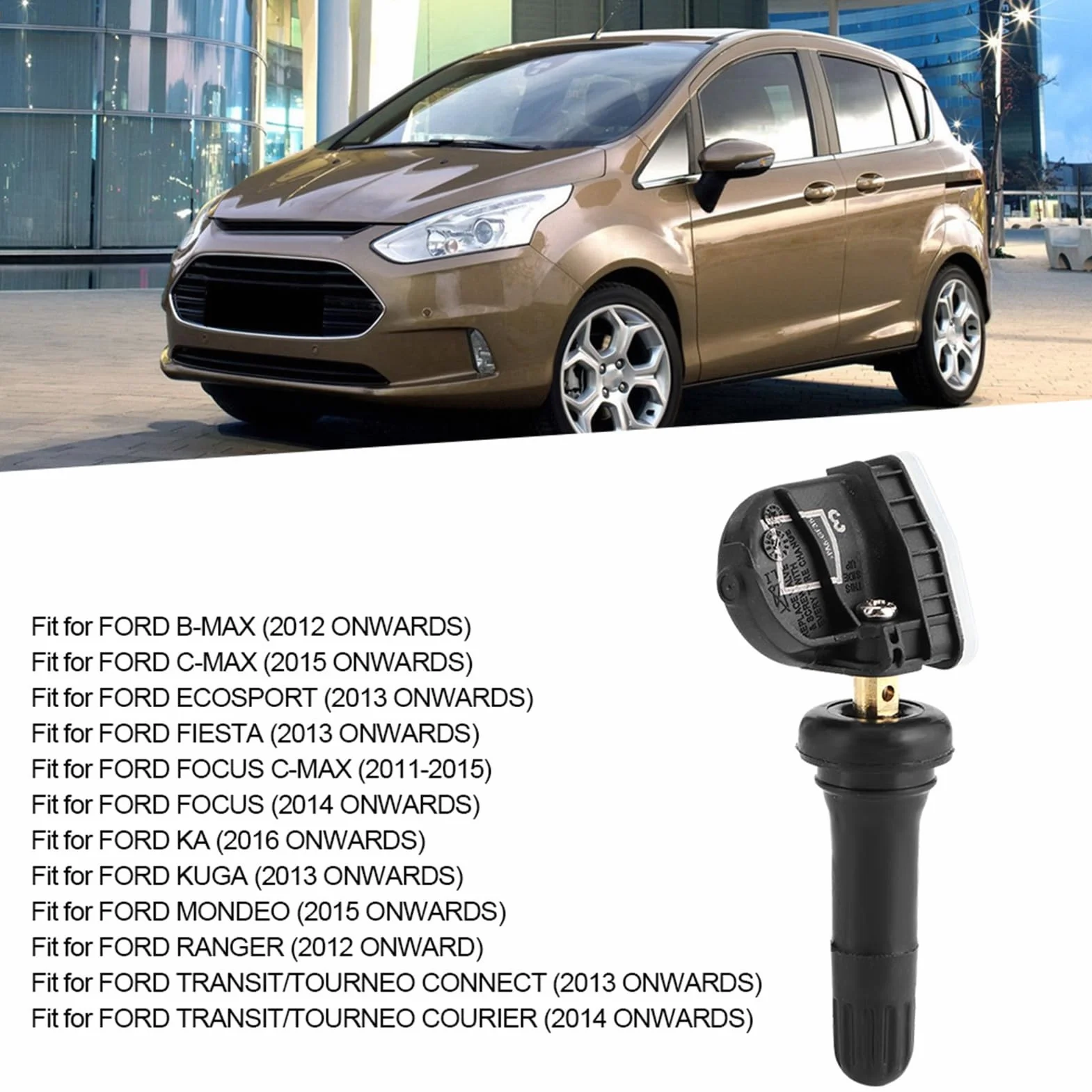 Czujnik Ciśnienia w Oponach TPMS Zestaw 4 Szt. Zawór Elektroniczny