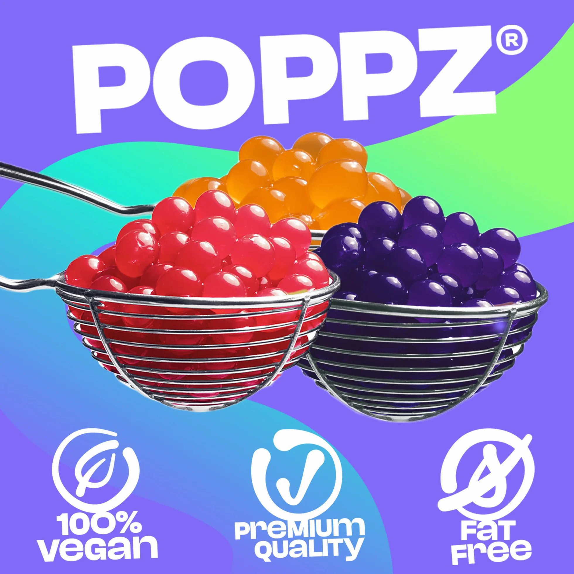 Popping Boba Perły Owocowe do Bubble Tea - Arbuz, Brzoskwinia, Jagoda - Bubble Mania