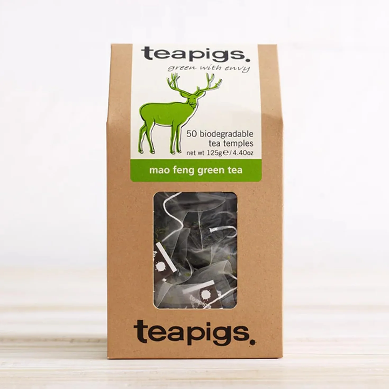 Teapigs Mao Feng Zielona Herbata w Torebkach 50 sztuk Całe Liście