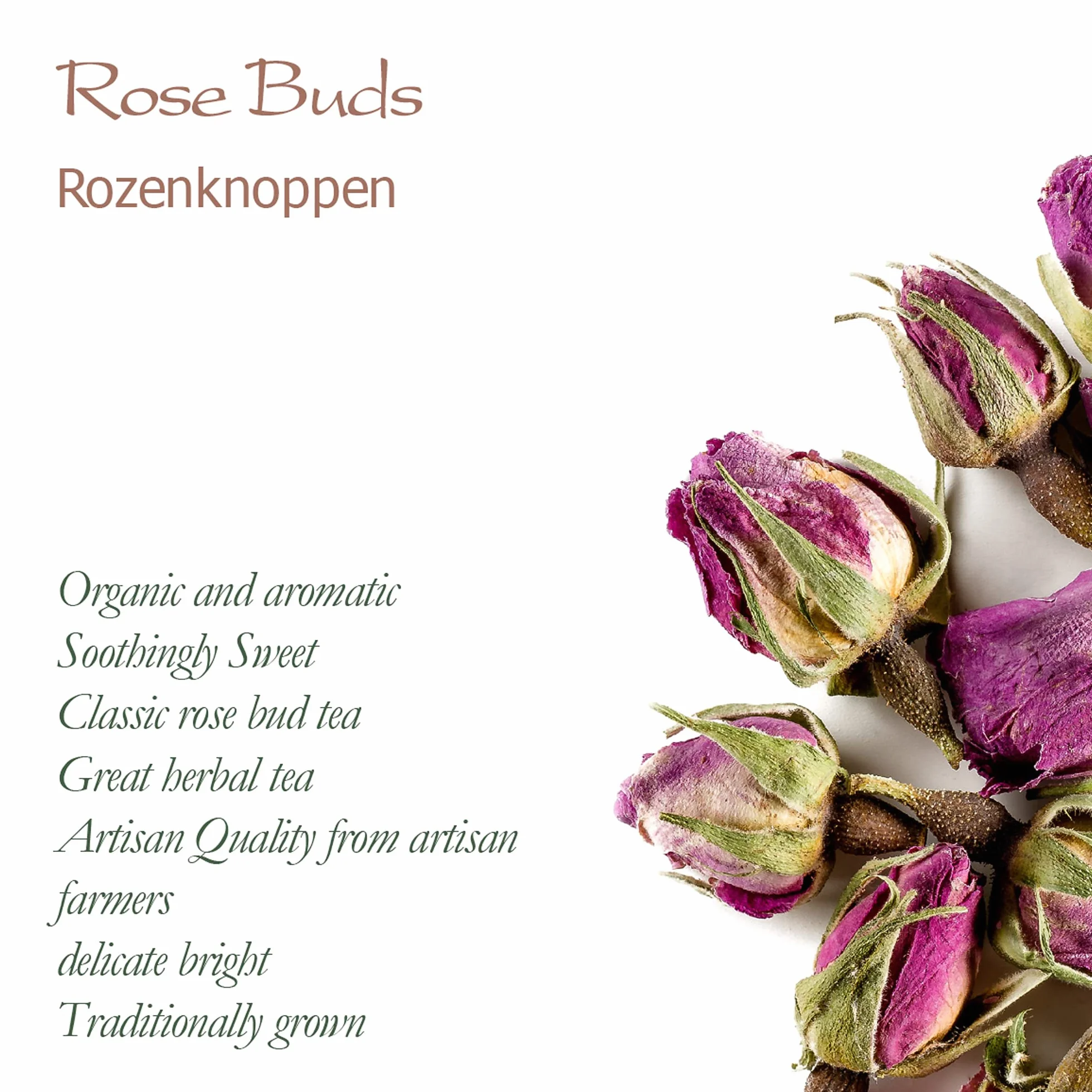 Damask Rose Bud Organic Dried Edible 100g