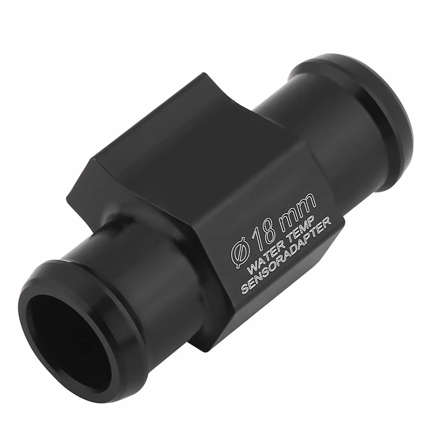 Czarny adapter temperatury wody, uniwersalny motocykl temperatura wody złącze temperatury wody wąż czujnik czujnik adapter (18 mm)