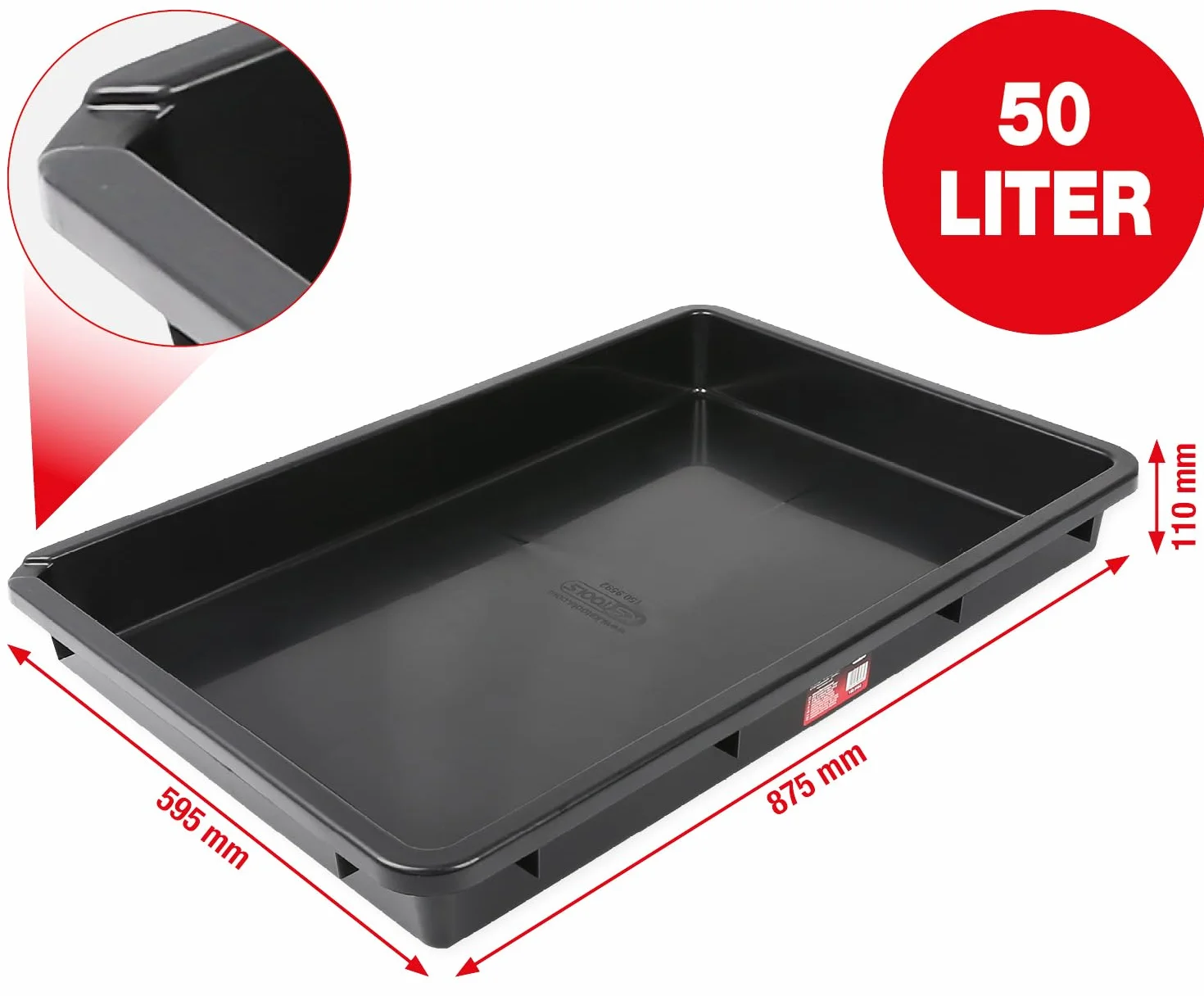 KS Tools 150.9592 Wanna wielofunkcyjna, 50 litrów, bardzo płaska