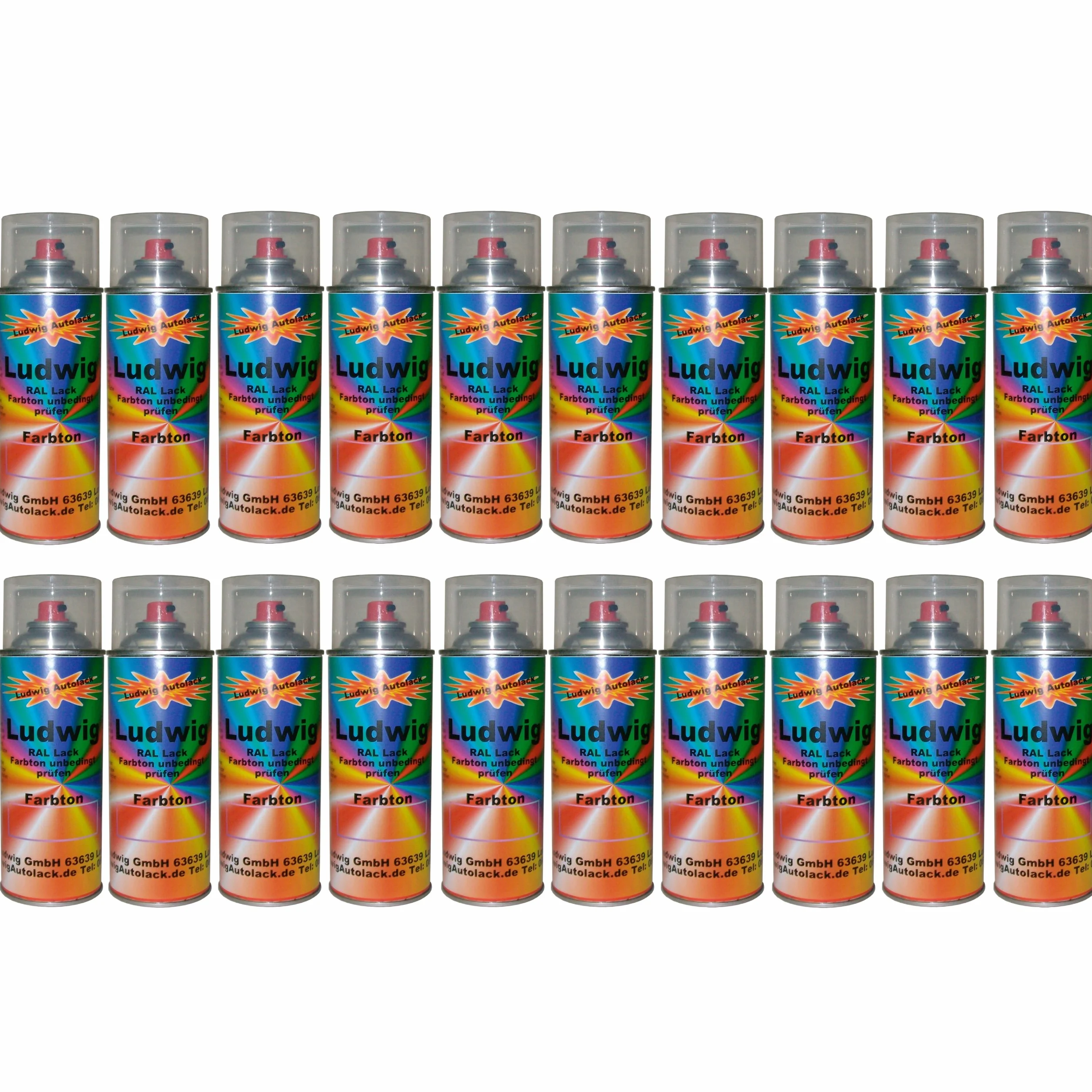 20 puszek aerozolu 400 ml lakier samochodowy błyszczący RAL 7035 jasnoszary