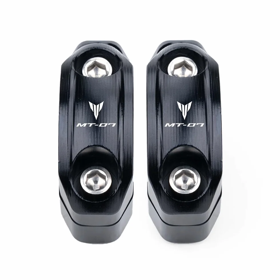 Pasuje do MT07 MT-07 FZ07 FZ-07 XSR700 XSR 700 2021 2022 2023 2024 2025 motocykl CNC kierownica Riser Bar Mount Grip Clamp Kit MT 07 FZ 07 akcesoria (czarny)