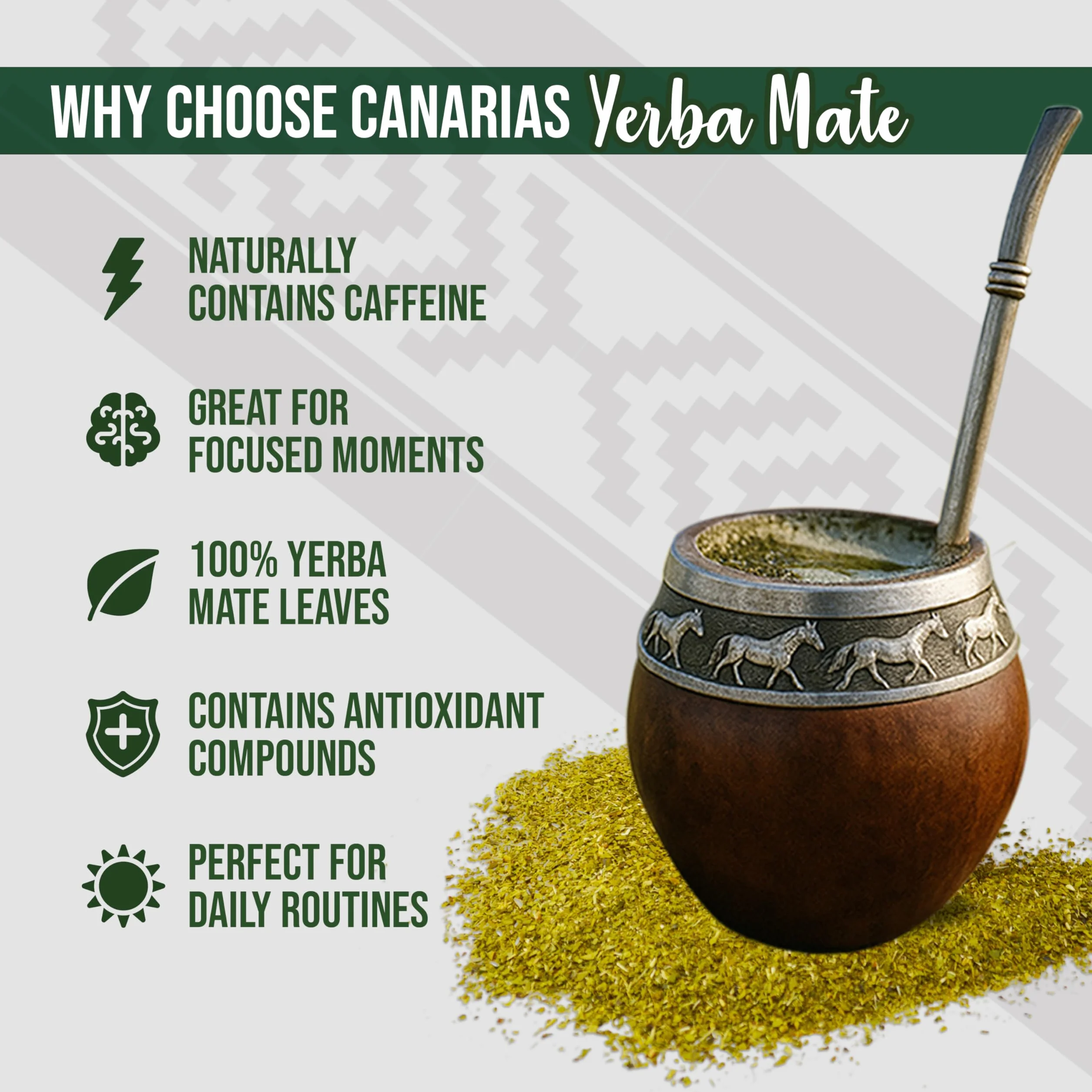 Brazylia Matowa Tea, Pakiet 1 kg - Yerba Mate Canarias Edycja specjalna 1kg
